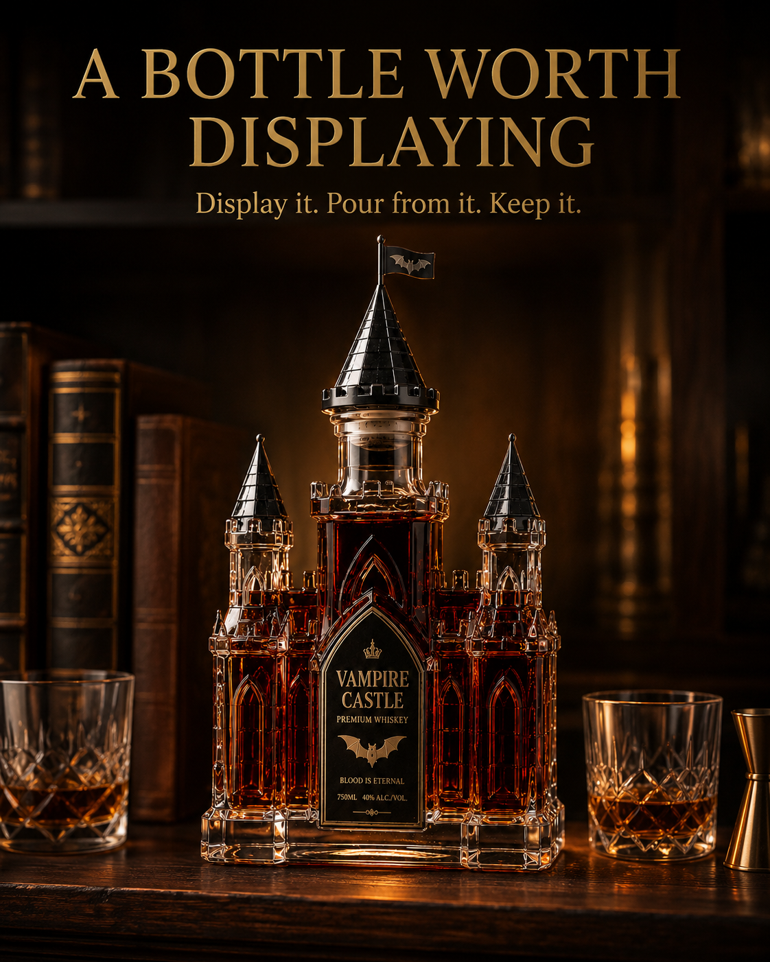 Castle Halloween Series &ndash; Castle Wine Bottle main product image
