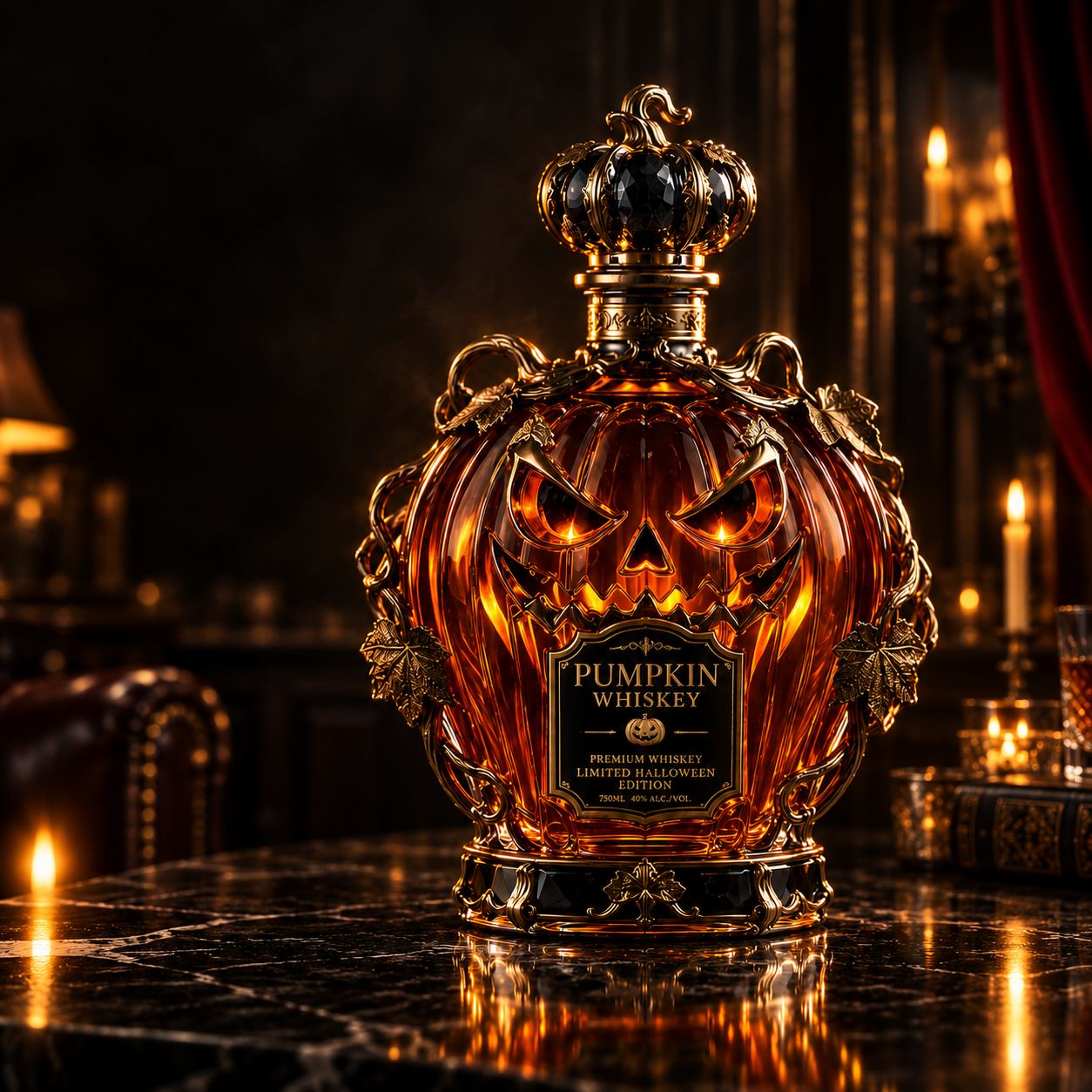 🎃Halloween Series – Pumpkin Wine Bottle