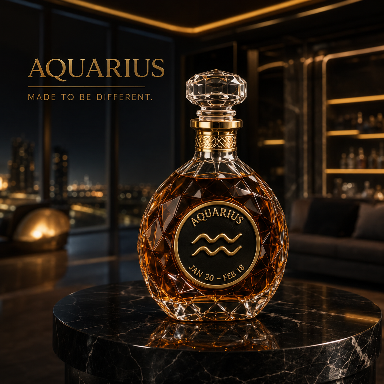 Aquarius Aquarius-Shaped Wine Bottle main product image