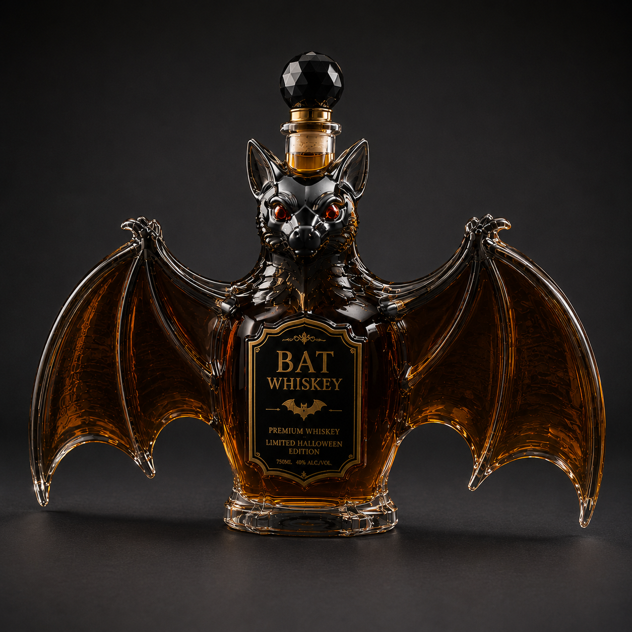 Halloween Bat Wine Bottle Halloween Bat Wine Bottle product view