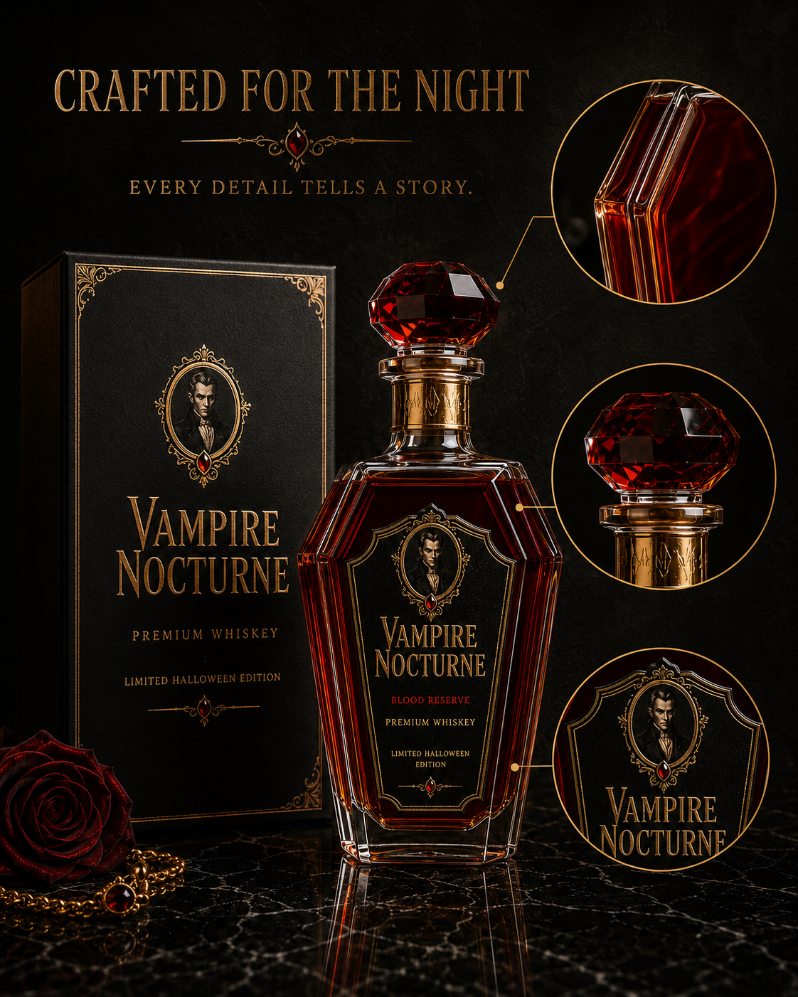 Vampire Wine Bottle Halloween Series – Vampire Wine Bottle product view