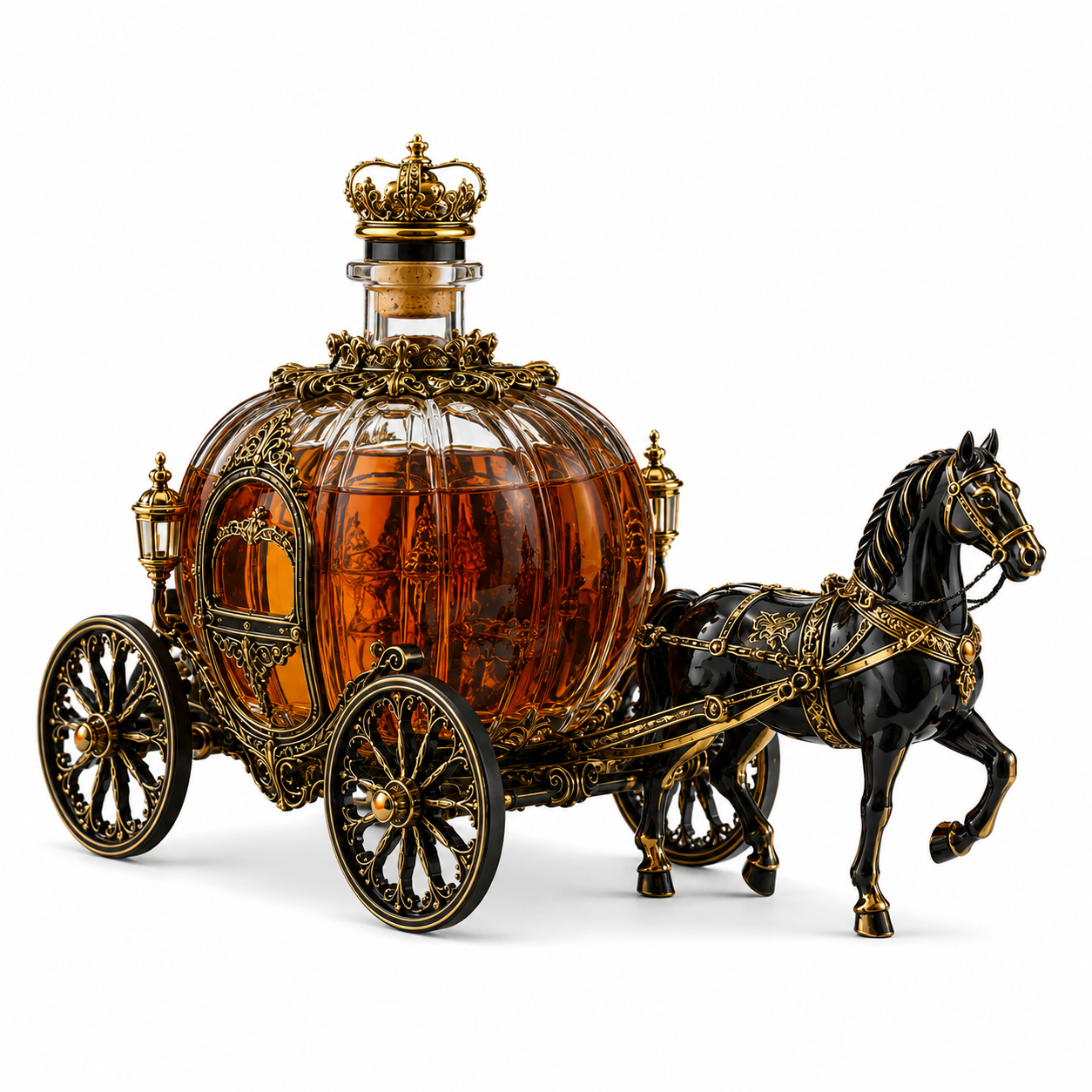Pumpkin Carriage Wine Bottle Pumpkin Carriage Wine Bottle product view