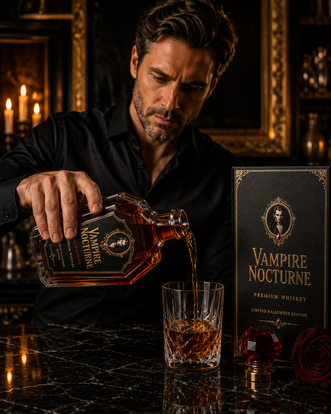 Vampire Wine Bottle Halloween Series &ndash; Vampire Wine Bottle product view