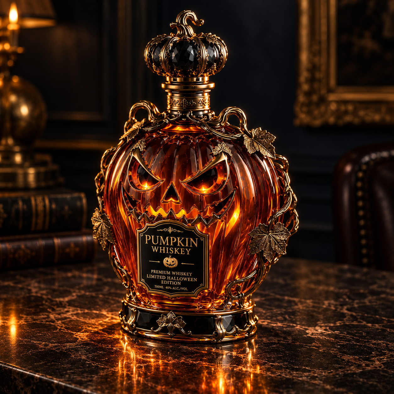 🎃Halloween Series – Pumpkin Wine Bottle