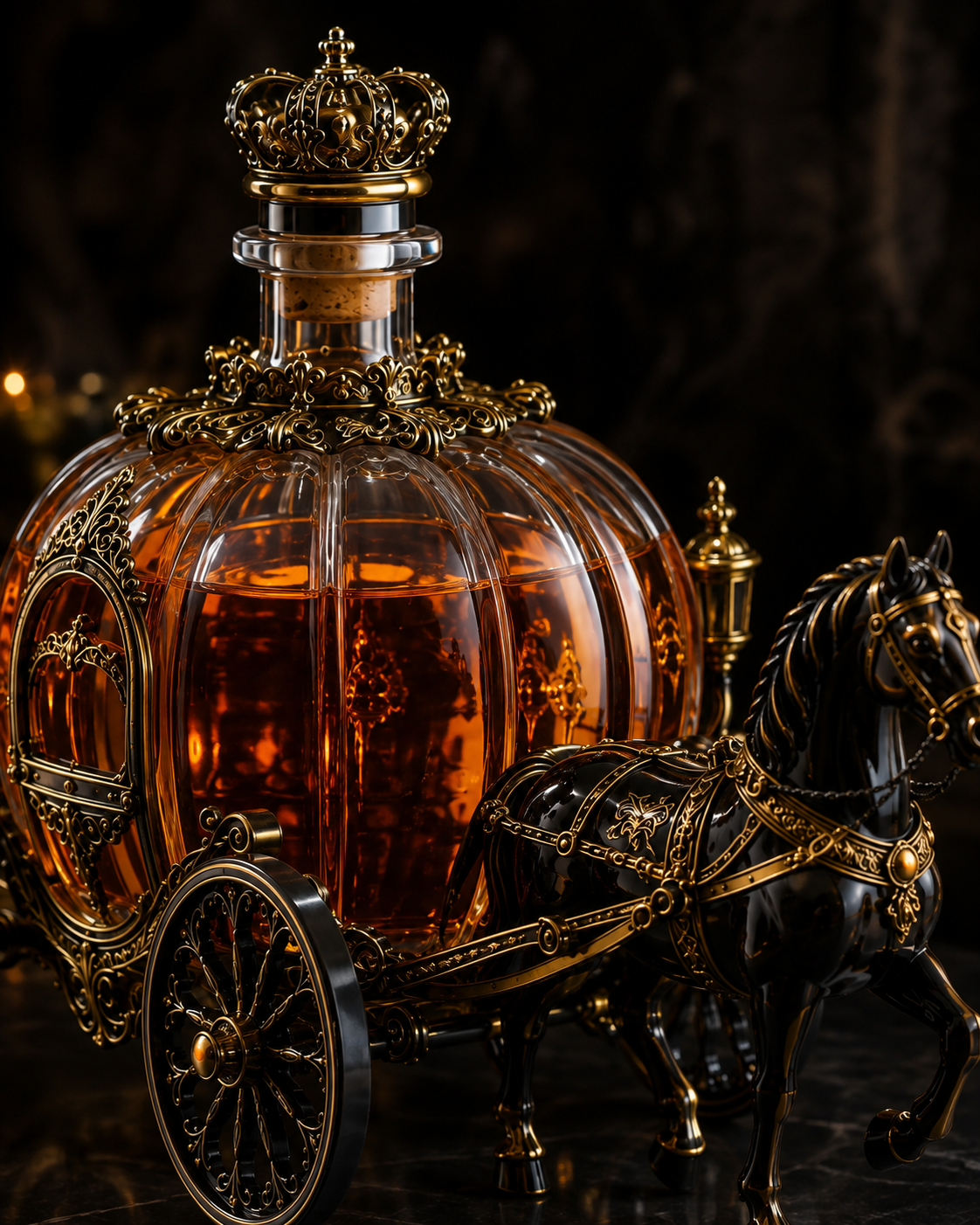 Pumpkin Carriage Wine Bottle Pumpkin Carriage Wine Bottle product view