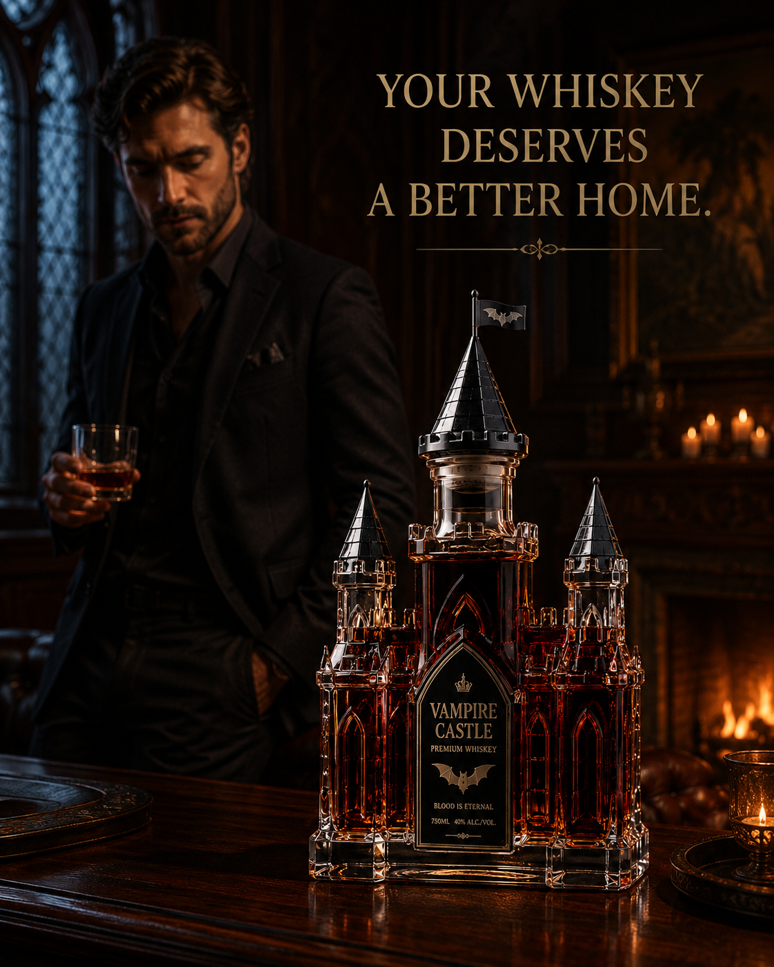 Castle Halloween Series &ndash; Castle Wine Bottle product view