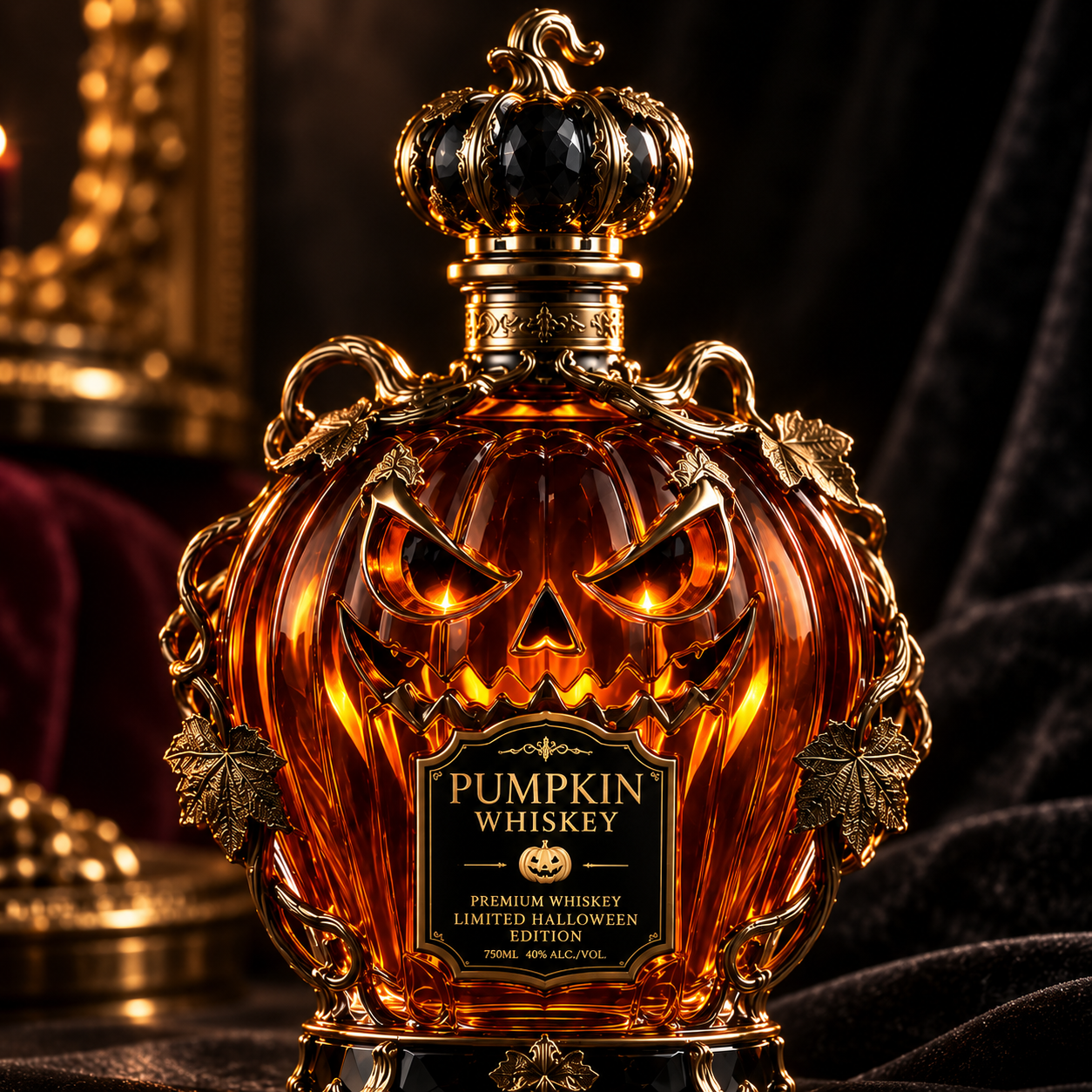 🎃Halloween Series – Pumpkin Wine Bottle