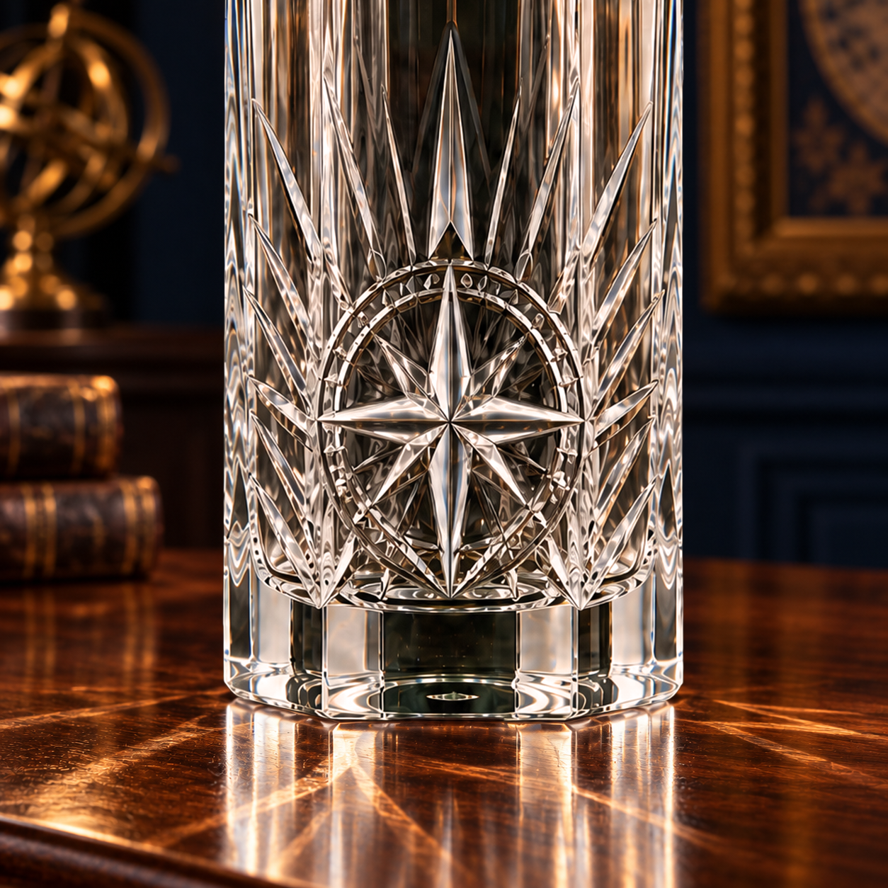Kaelvorny Sapphire Meridian Luxury Crystal Decanter — The Heirloom Facets Collection