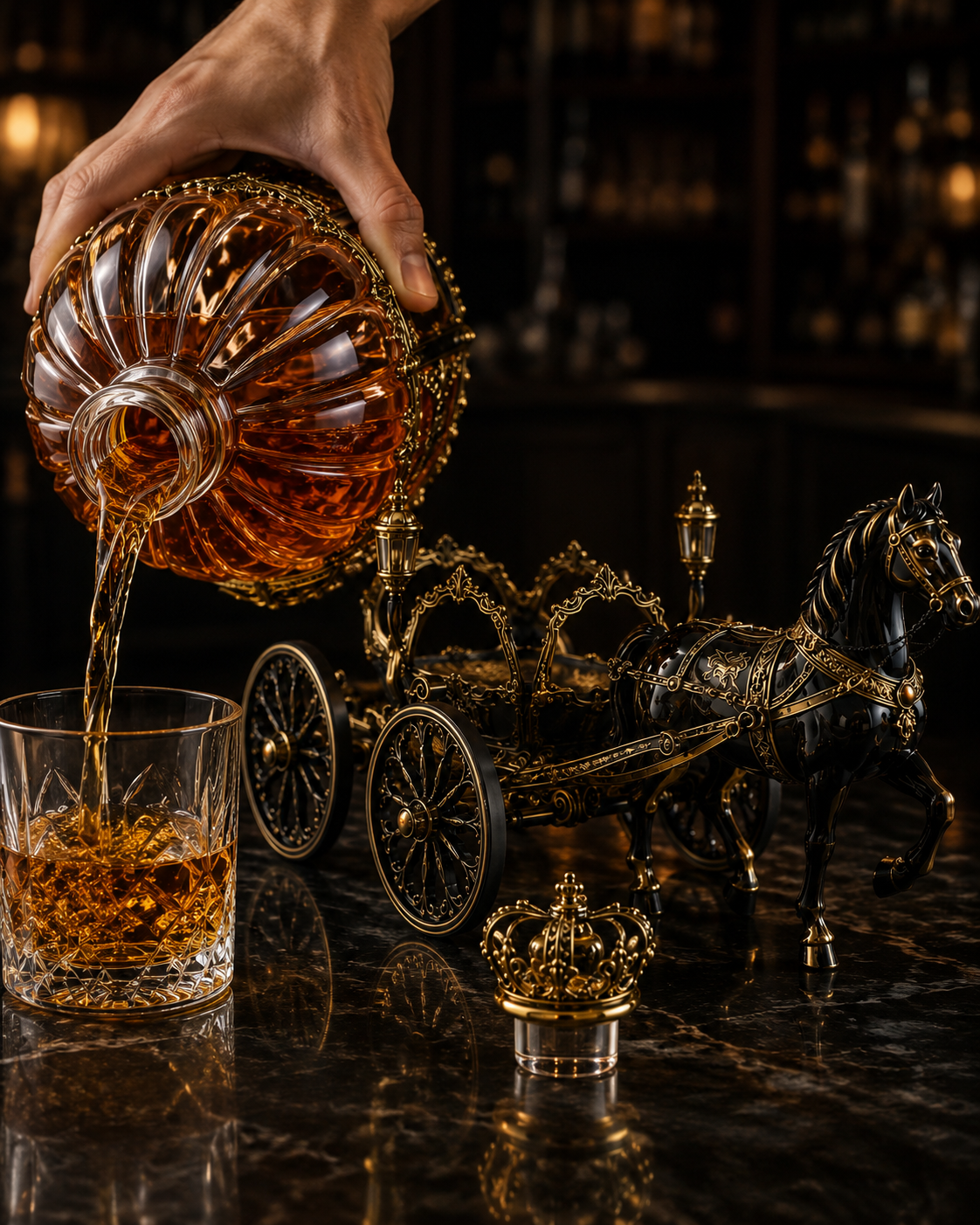 Pumpkin Carriage Wine Bottle Pumpkin Carriage Wine Bottle product view