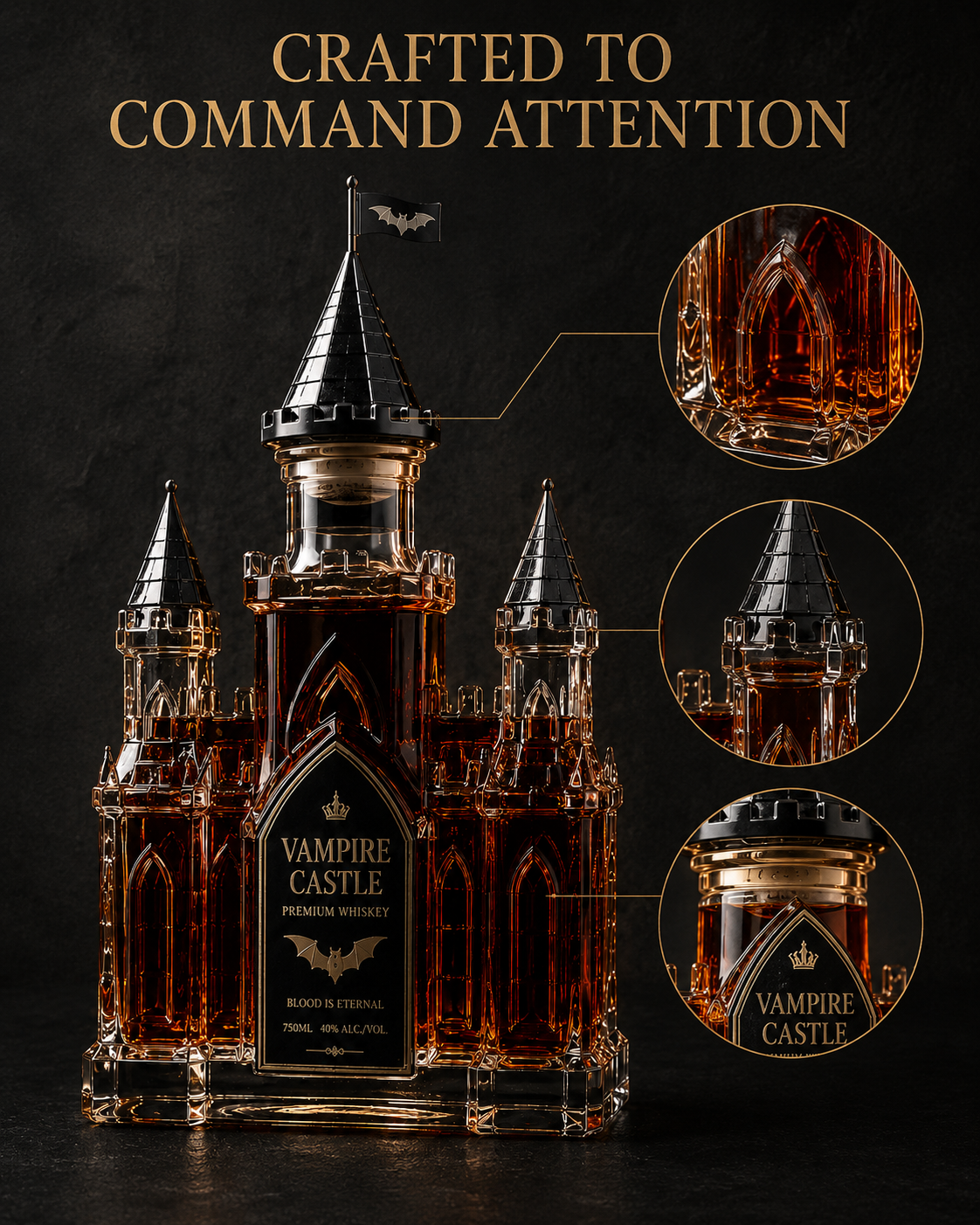 Castle Halloween Series &ndash; Castle Wine Bottle product view