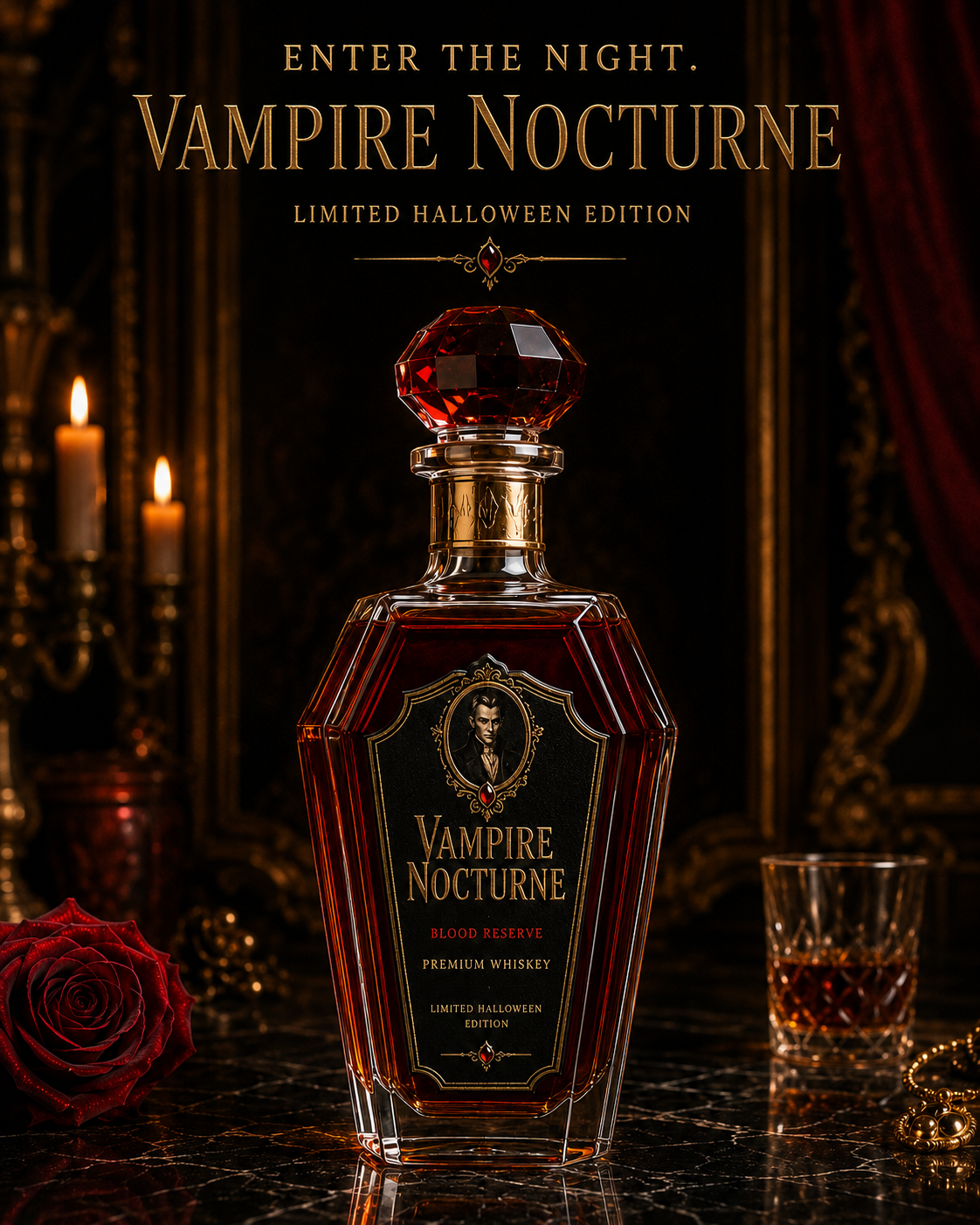Vampire Wine Bottle Halloween Series – Vampire Wine Bottle product view