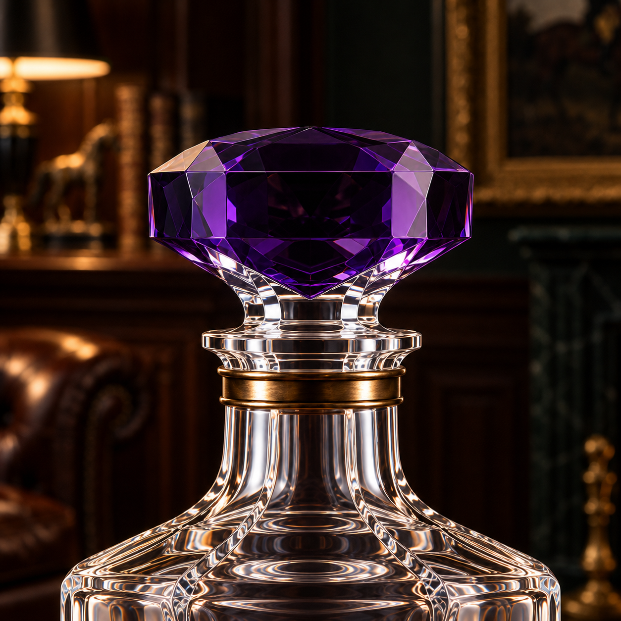 Kaelvorny Amethyst Nocturne Luxury Crystal Decanter — The Heirloom Facets Collection