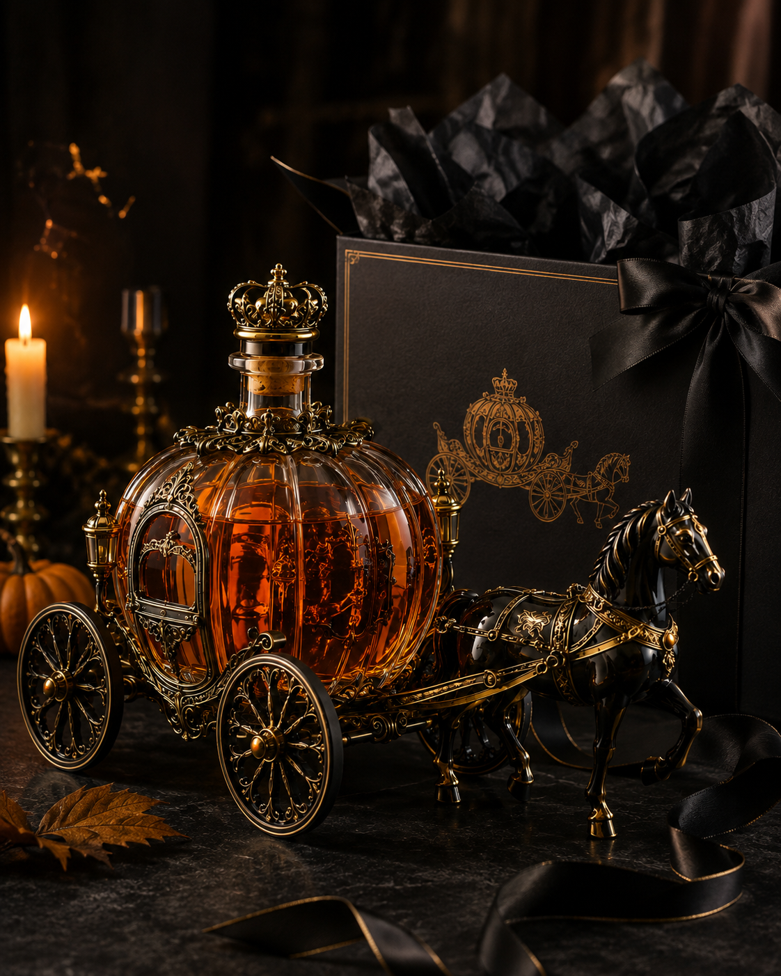 Pumpkin Carriage Wine Bottle Pumpkin Carriage Wine Bottle product view