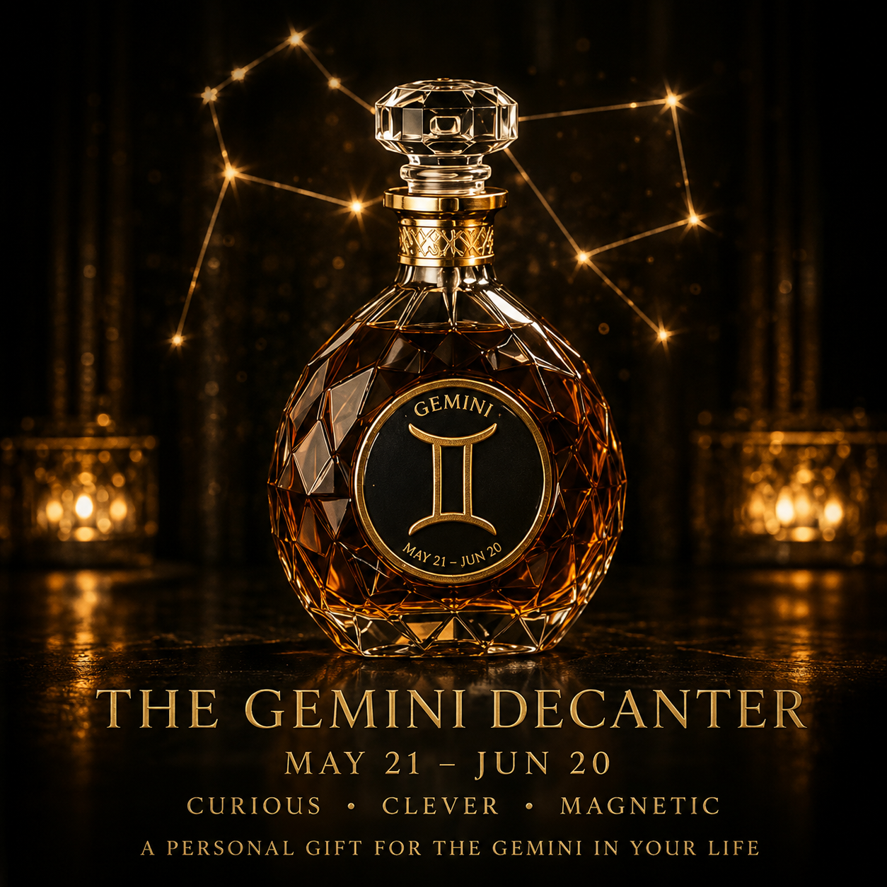 Gemini Gemini-Themed Wine Bottle product view