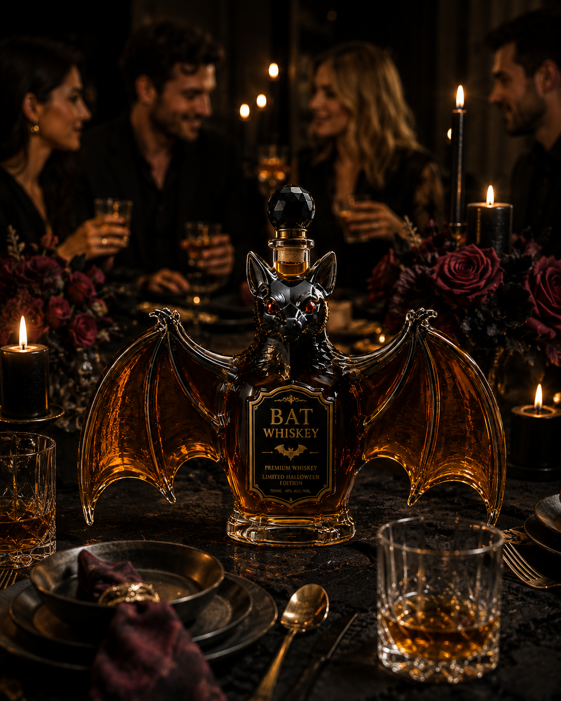 Halloween Bat Wine Bottle Halloween Bat Wine Bottle product view