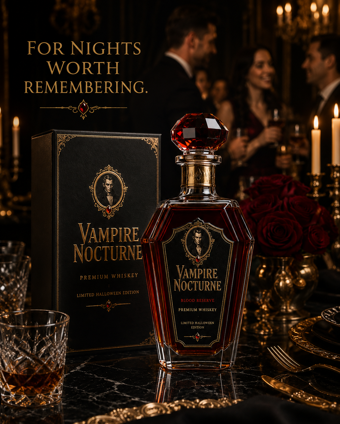 Vampire Wine Bottle Halloween Series &ndash; Vampire Wine Bottle product view