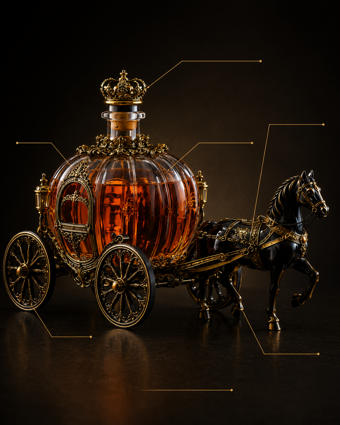 Pumpkin Carriage Wine Bottle Pumpkin Carriage Wine Bottle product view