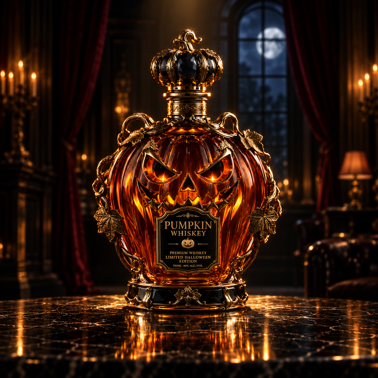 🎃Halloween Series – Pumpkin Wine Bottle