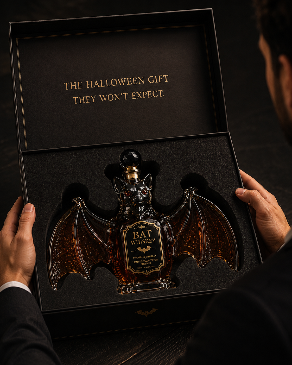 Halloween Bat Wine Bottle Halloween Bat Wine Bottle product view