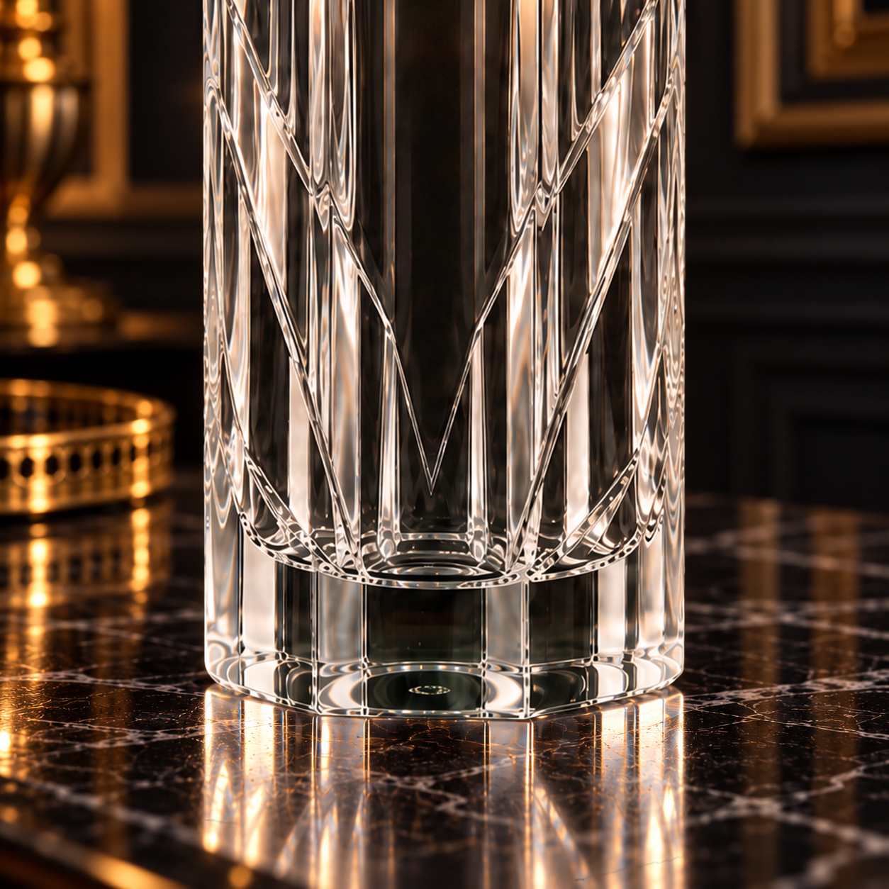 Kaelvorny Obsidian Sovereign Luxury Crystal Decanter — The Heirloom Facets Collection