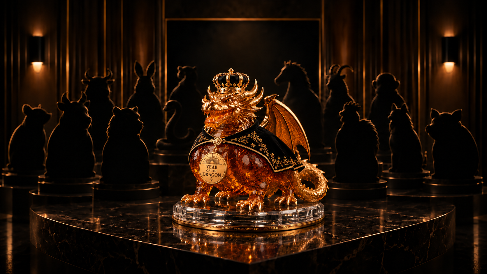 The Imperial Visionary™ — 🐉Year of the Dragon Royal Collectible Whiskey Decanter