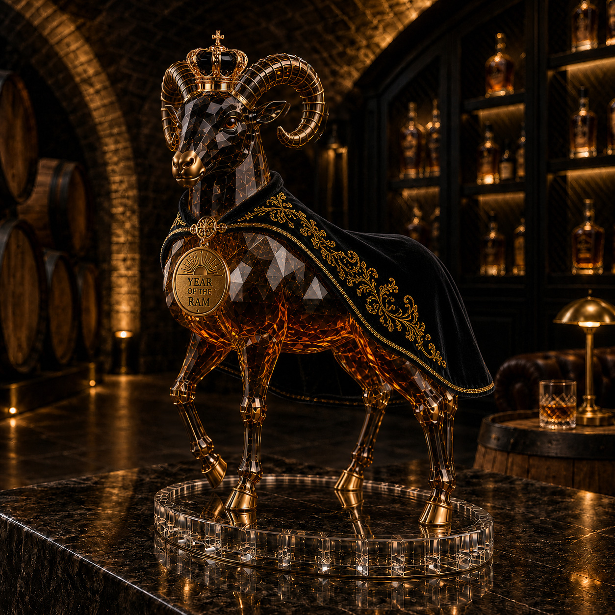The Inspired Creator™ — 🐑Year of the Goat Royal Collectible Whiskey Decanter