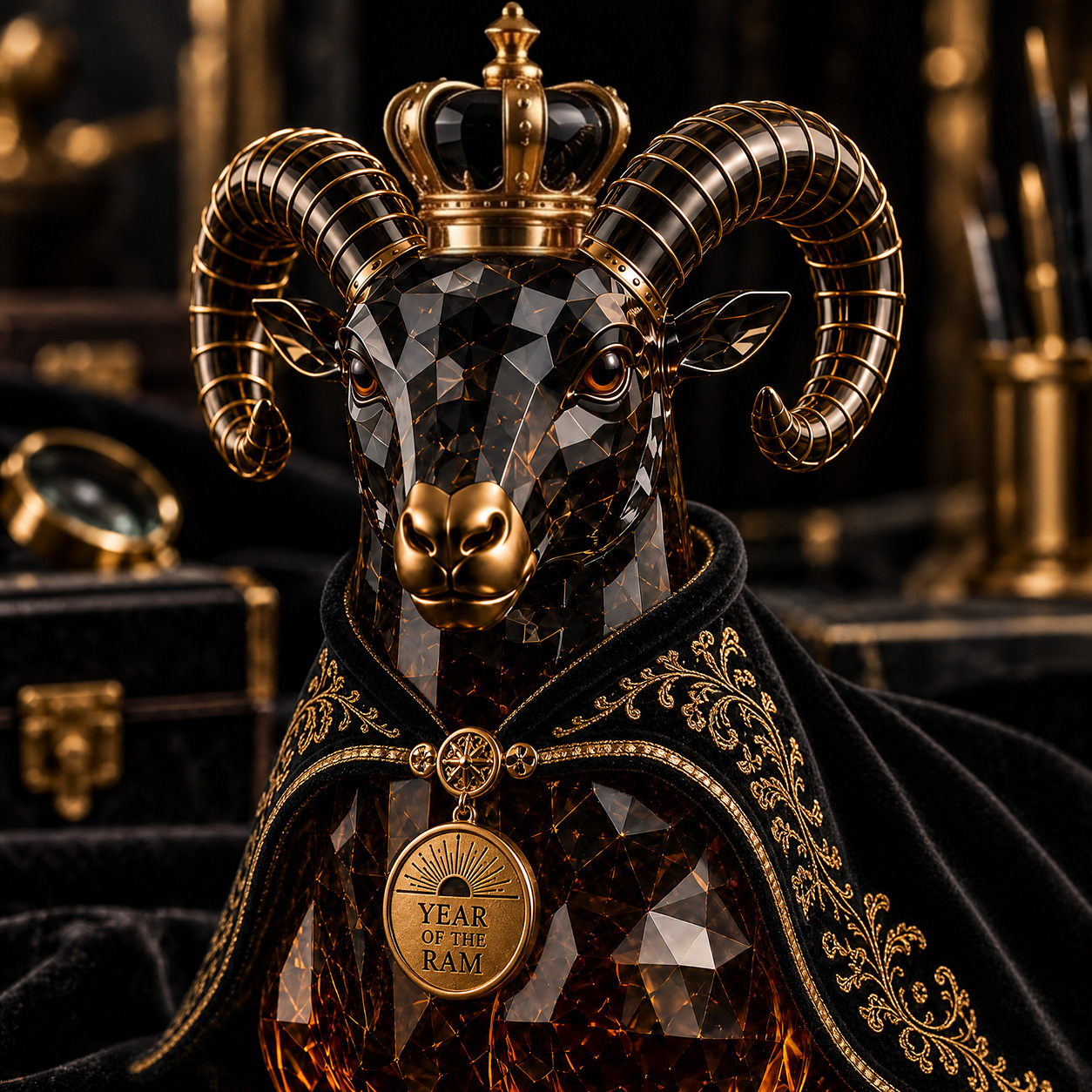 The Inspired Creator™ — 🐑Year of the Goat Royal Collectible Whiskey Decanter