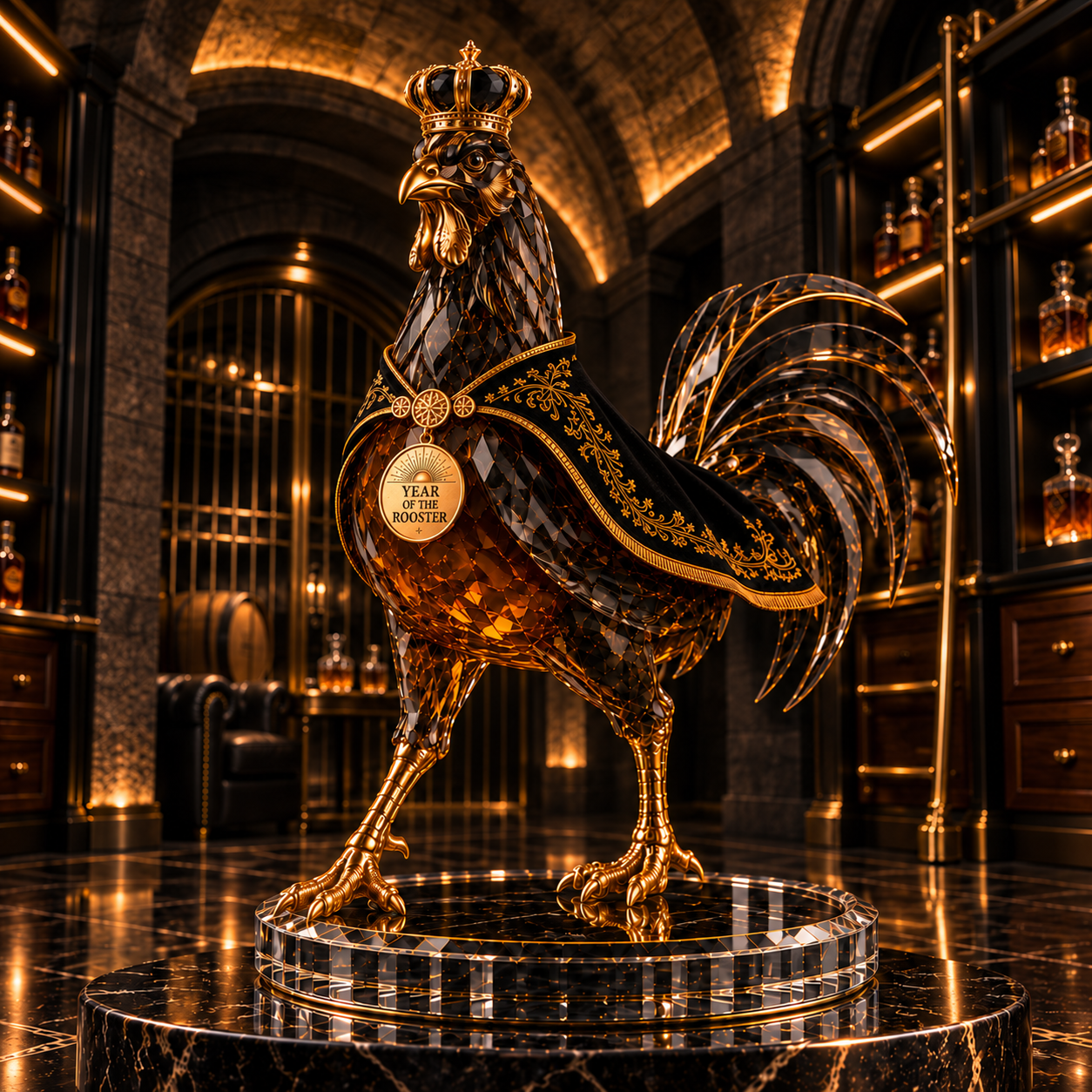 The Proud Standard-Bearer —🐔 Year of the Rooster Royal Collectible Whiskey Decanter