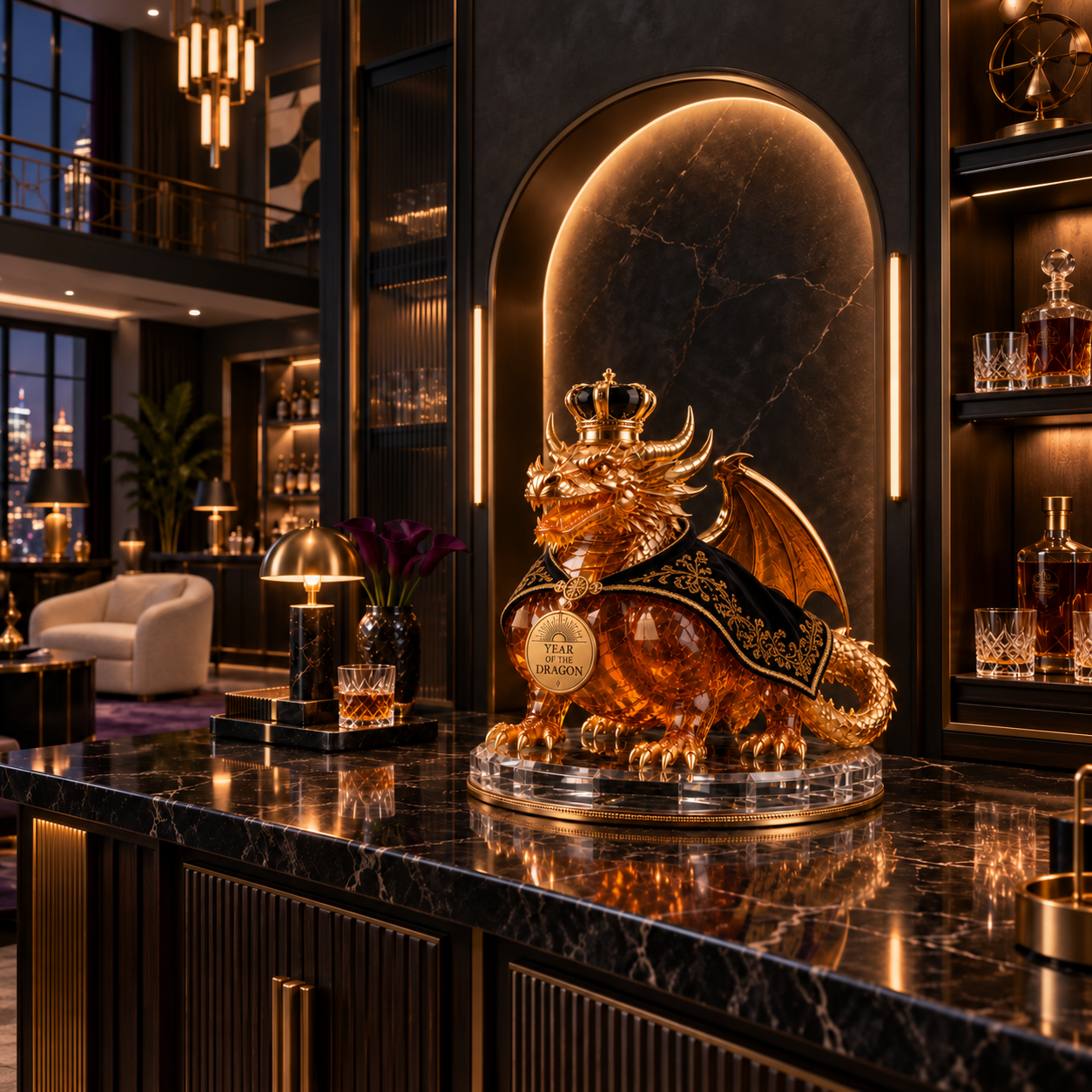 The Imperial Visionary™ — 🐉Year of the Dragon Royal Collectible Whiskey Decanter