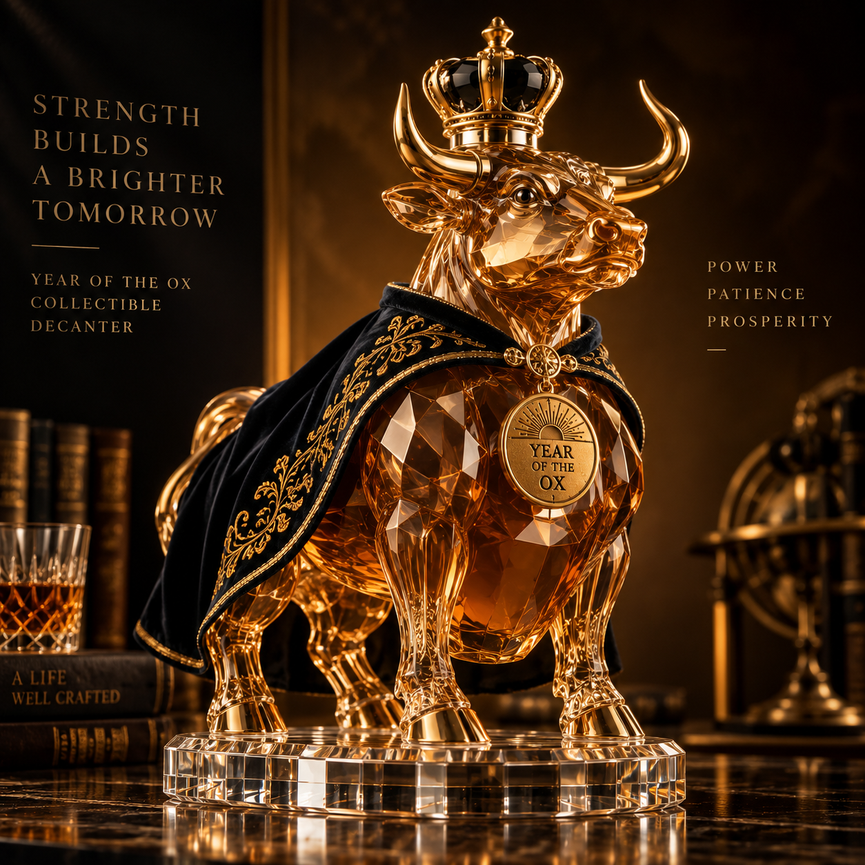 The Steadfast Builder™ —🐂 Year of the Ox Royal Collectible Whiskey Decanter