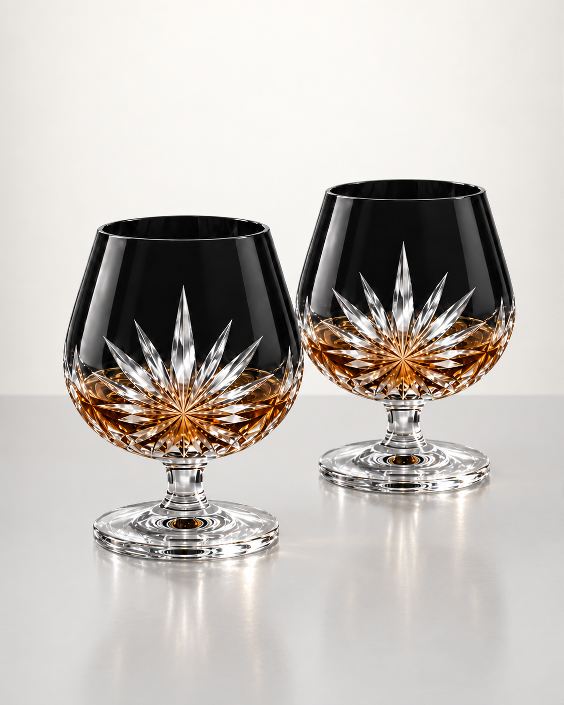 Kaelvorny Obsidian Star Luxury Crystal Decanter Set — The Nocturne Facets Collection
