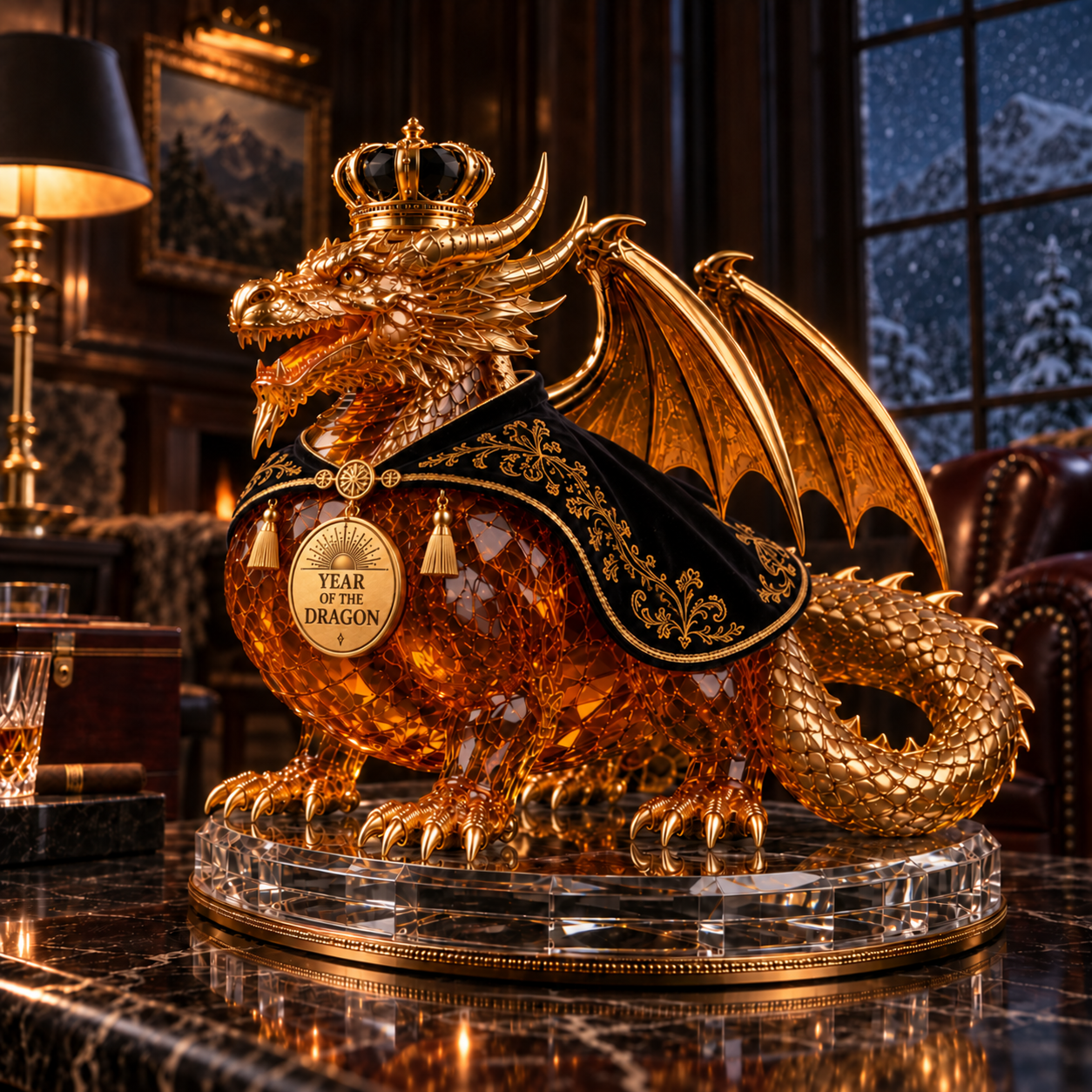 The Imperial Visionary™ — 🐉Year of the Dragon Royal Collectible Whiskey Decanter