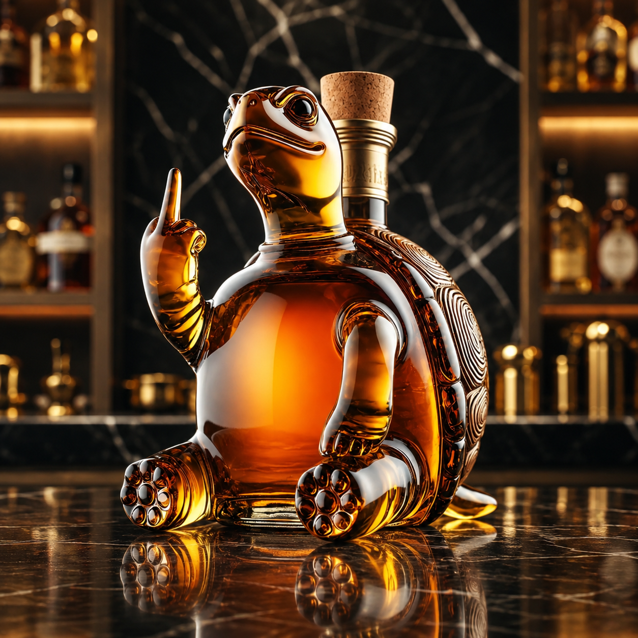 🐢 Rude Turtle Whiskey Decanter – For People With Questionable Taste & Great Whiskey