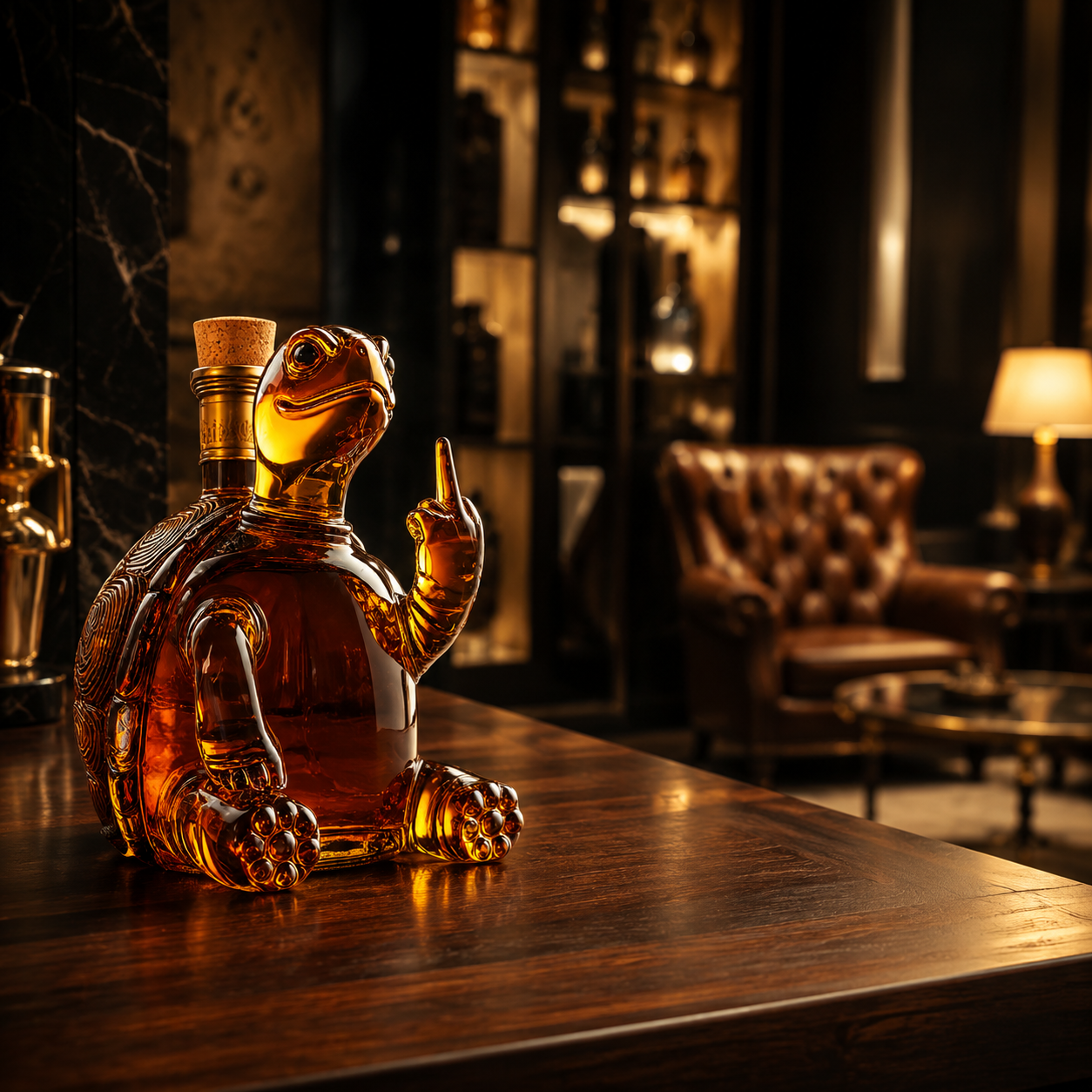 🐢 Rude Turtle Whiskey Decanter – For People With Questionable Taste & Great Whiskey