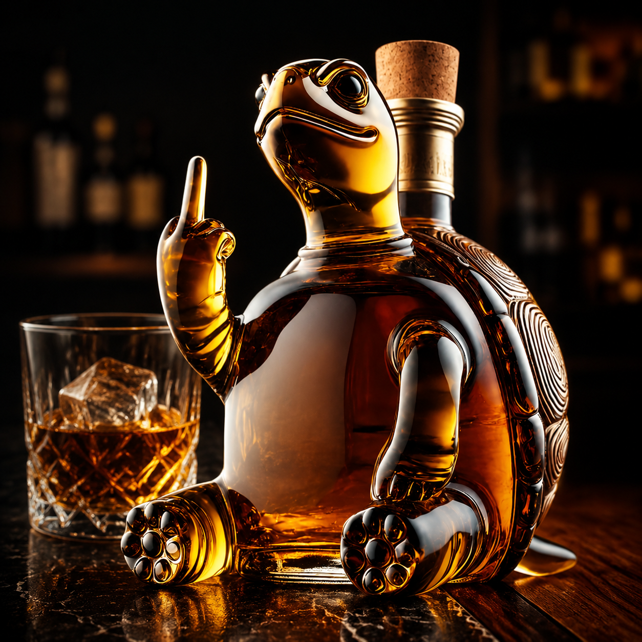 🐢 Rude Turtle Whiskey Decanter – For People With Questionable Taste & Great Whiskey