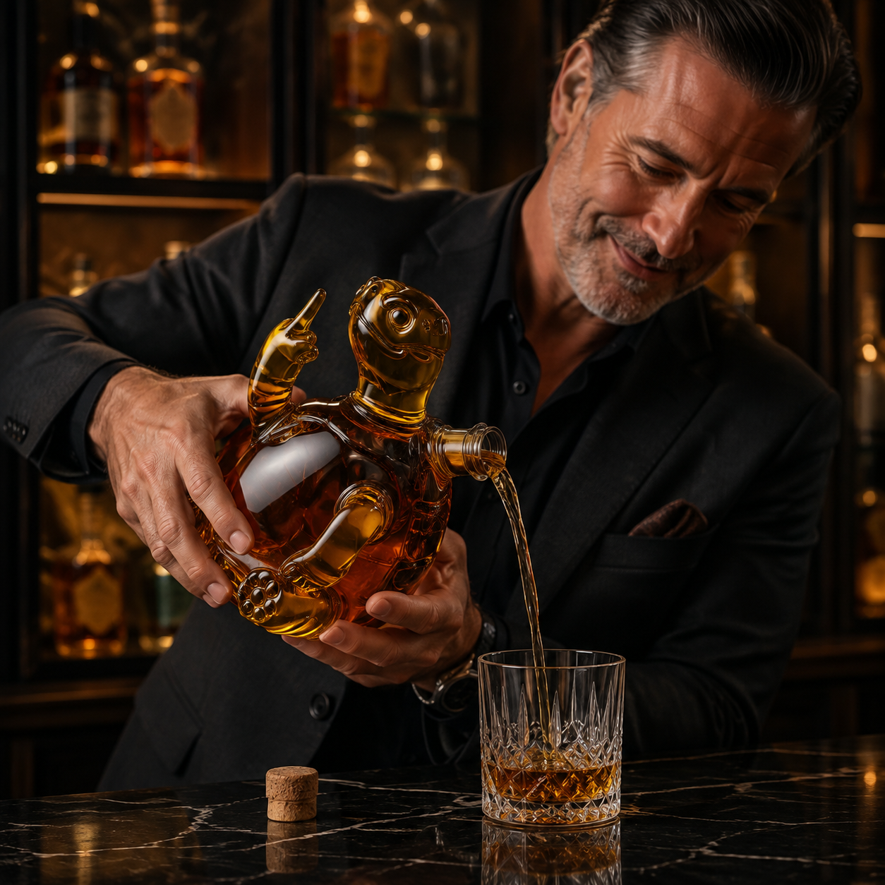 🐢 Rude Turtle Whiskey Decanter – For People With Questionable Taste & Great Whiskey
