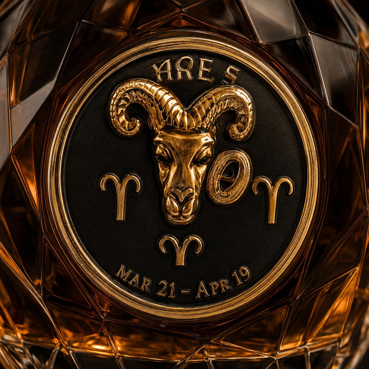 ♈️Aries Zodiac Crystal Whiskey Decanter – Luxury Ram Collector Bottle