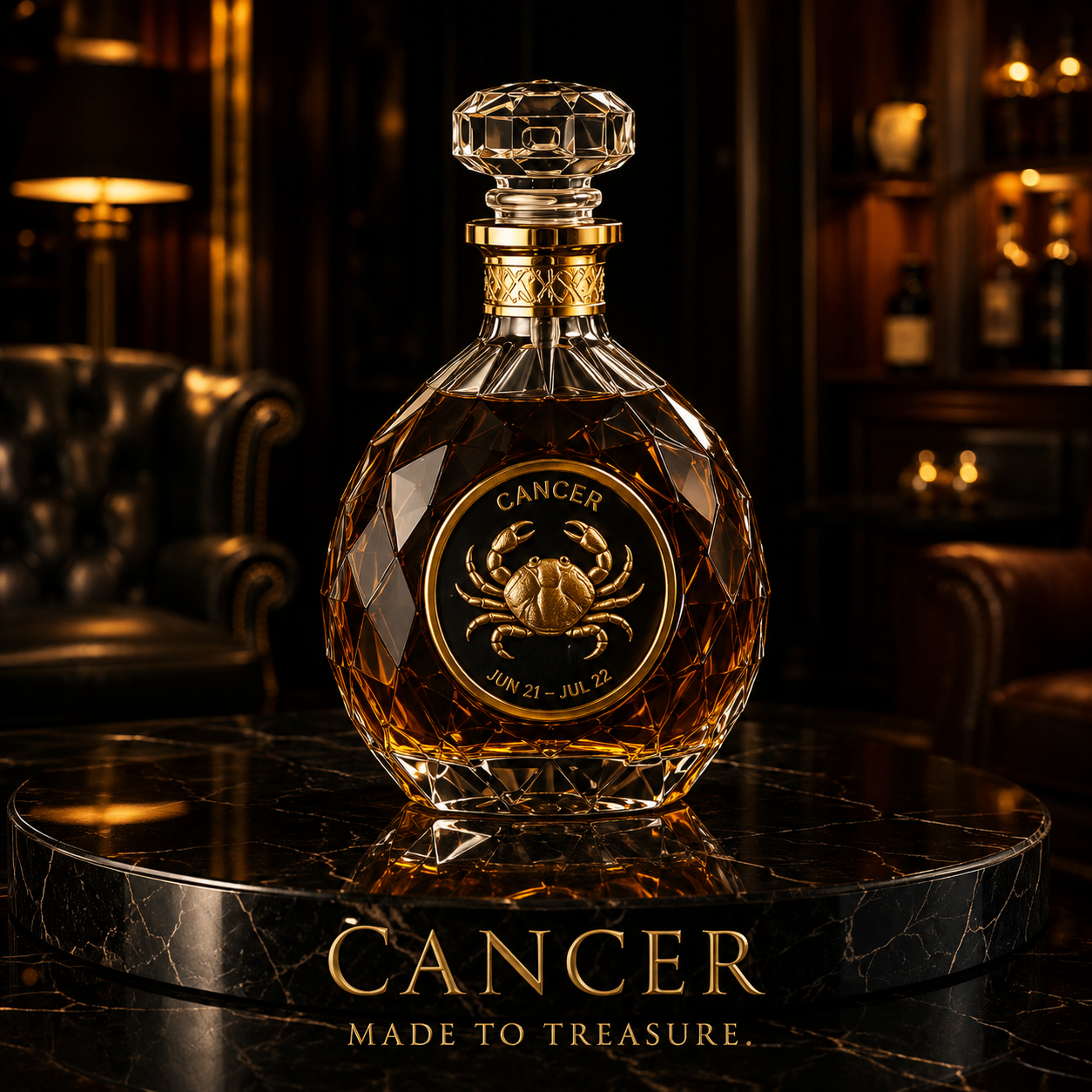 ♋️Cancer Zodiac Crystal Whiskey Decanter—A Luxurious, Collector-Grade Decanter Shaped Like the Cancer Sign