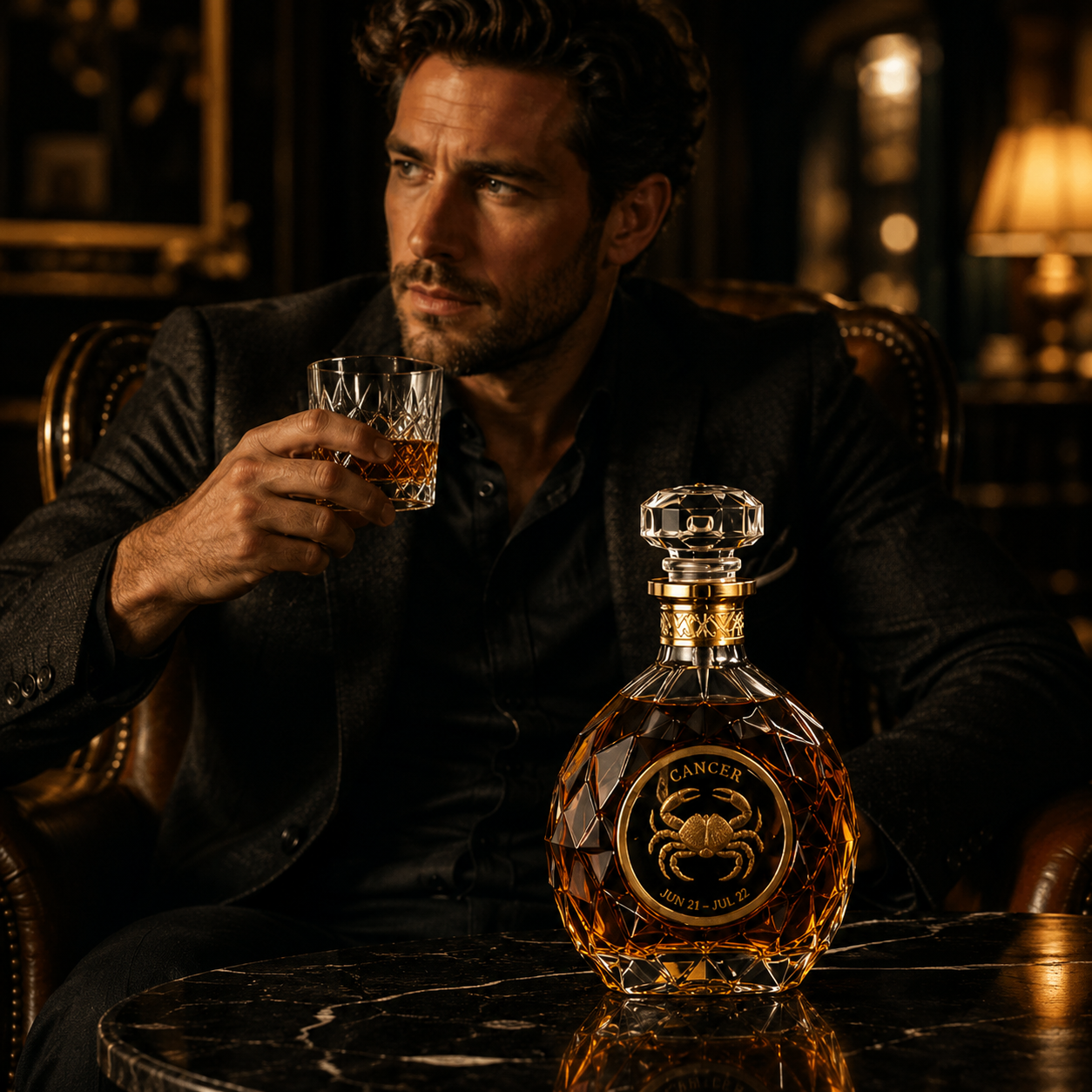 ♋️Cancer Zodiac Crystal Whiskey Decanter—A Luxurious, Collector-Grade Decanter Shaped Like the Cancer Sign