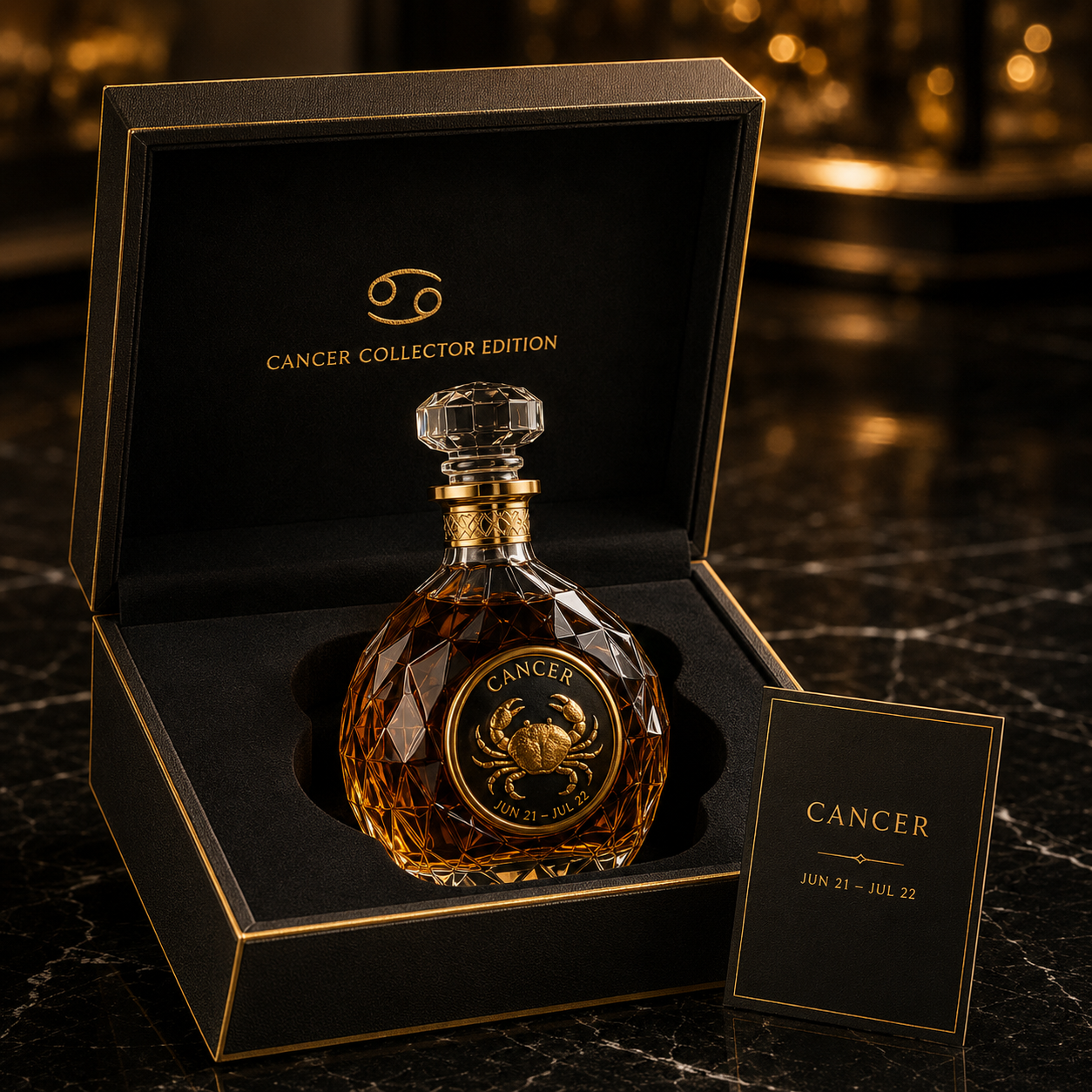 ♋️Cancer Zodiac Crystal Whiskey Decanter—A Luxurious, Collector-Grade Decanter Shaped Like the Cancer Sign