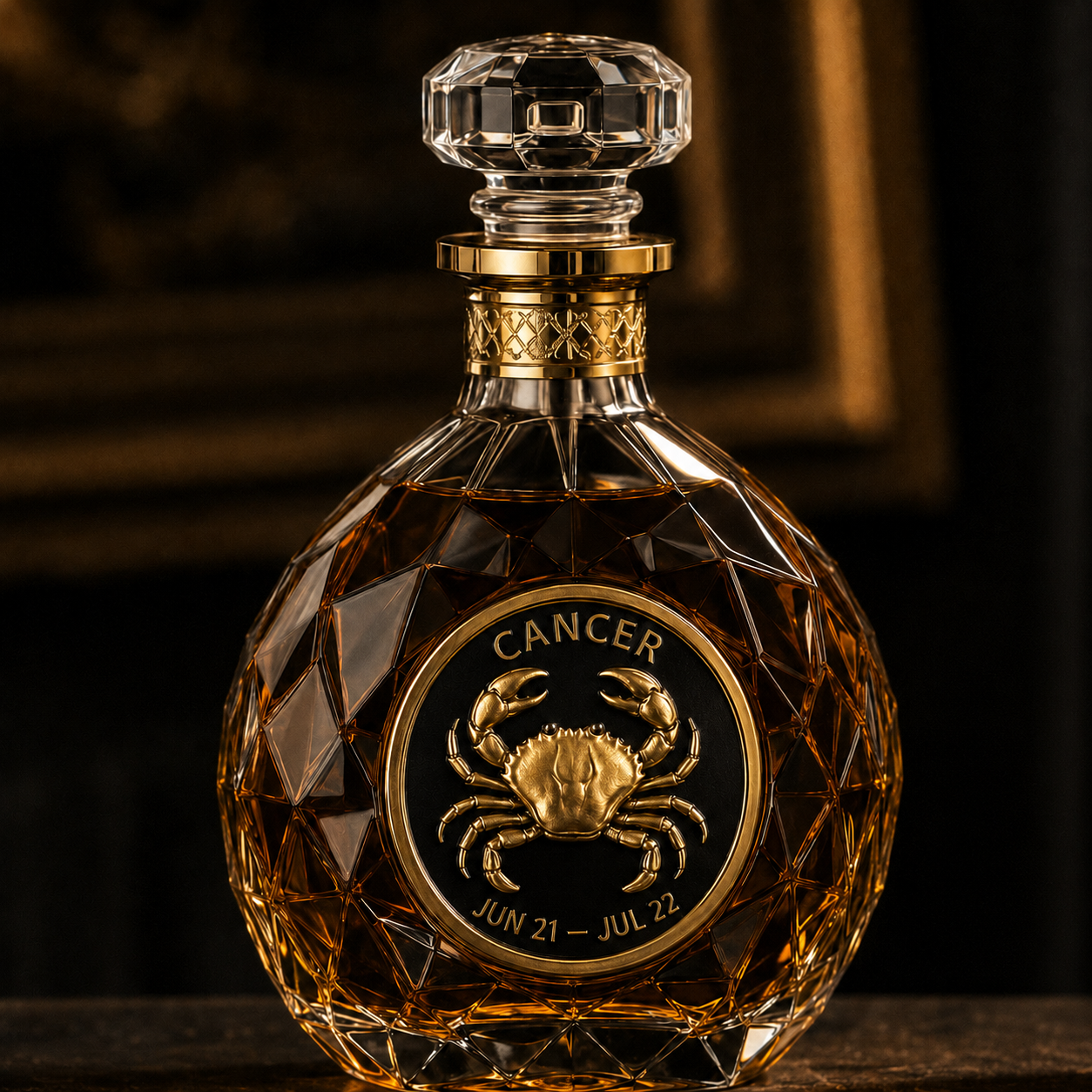 ♋️Cancer Zodiac Crystal Whiskey Decanter—A Luxurious, Collector-Grade Decanter Shaped Like the Cancer Sign