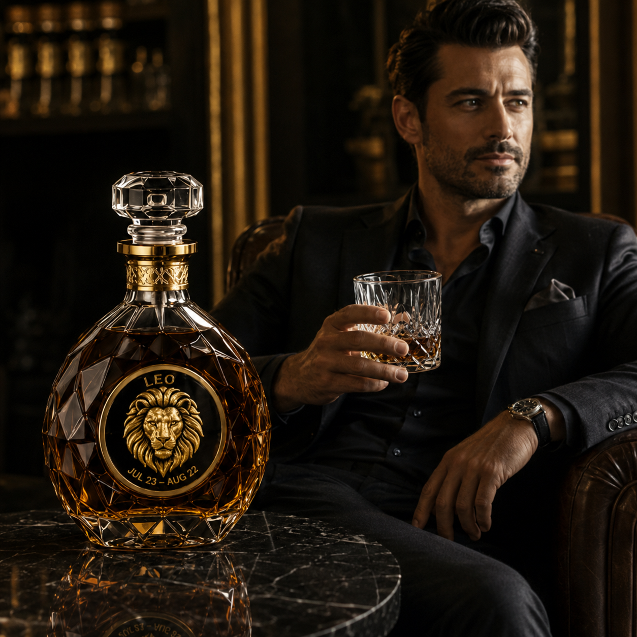 ♌️Leo Crystal Whiskey Decanter🦁—Luxurious Lion-Shaped Collector's Decanter