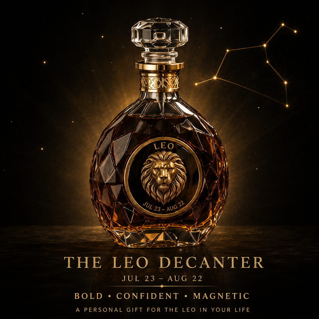 ♌️Leo Crystal Whiskey Decanter🦁—Luxurious Lion-Shaped Collector's Decanter