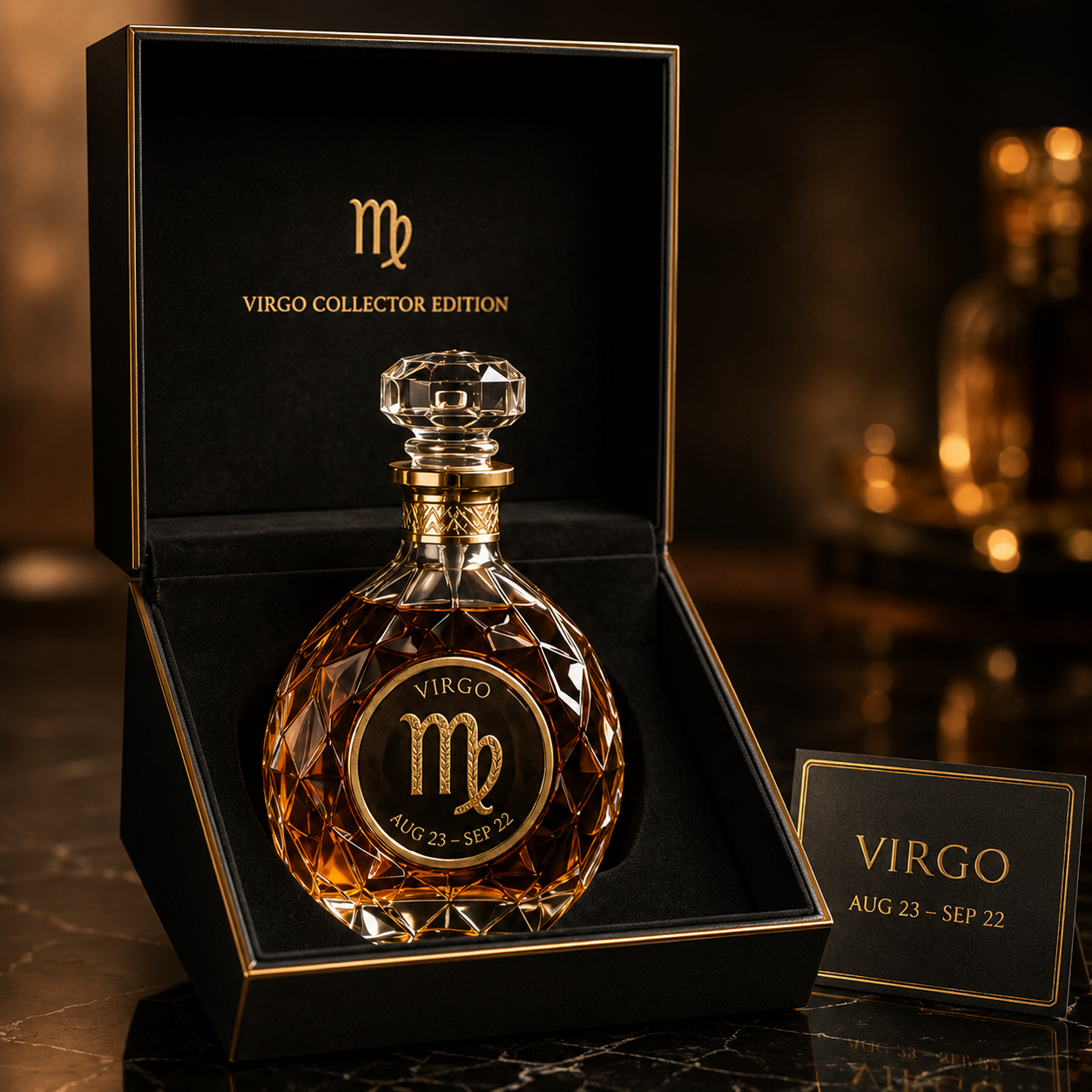 ♍️Virgo Crystal Whiskey Decanter—A Collector-Grade Decanter with a Luxurious Design