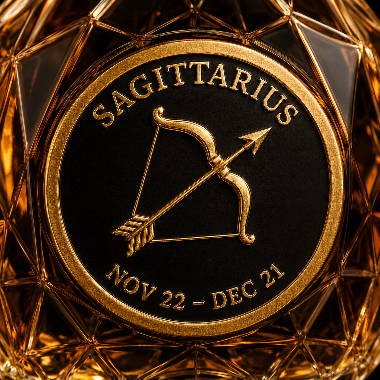 ♐️Sagittarius Crystal Whiskey Decanter—Luxurious Sagittarius-Themed Collector's Decanter