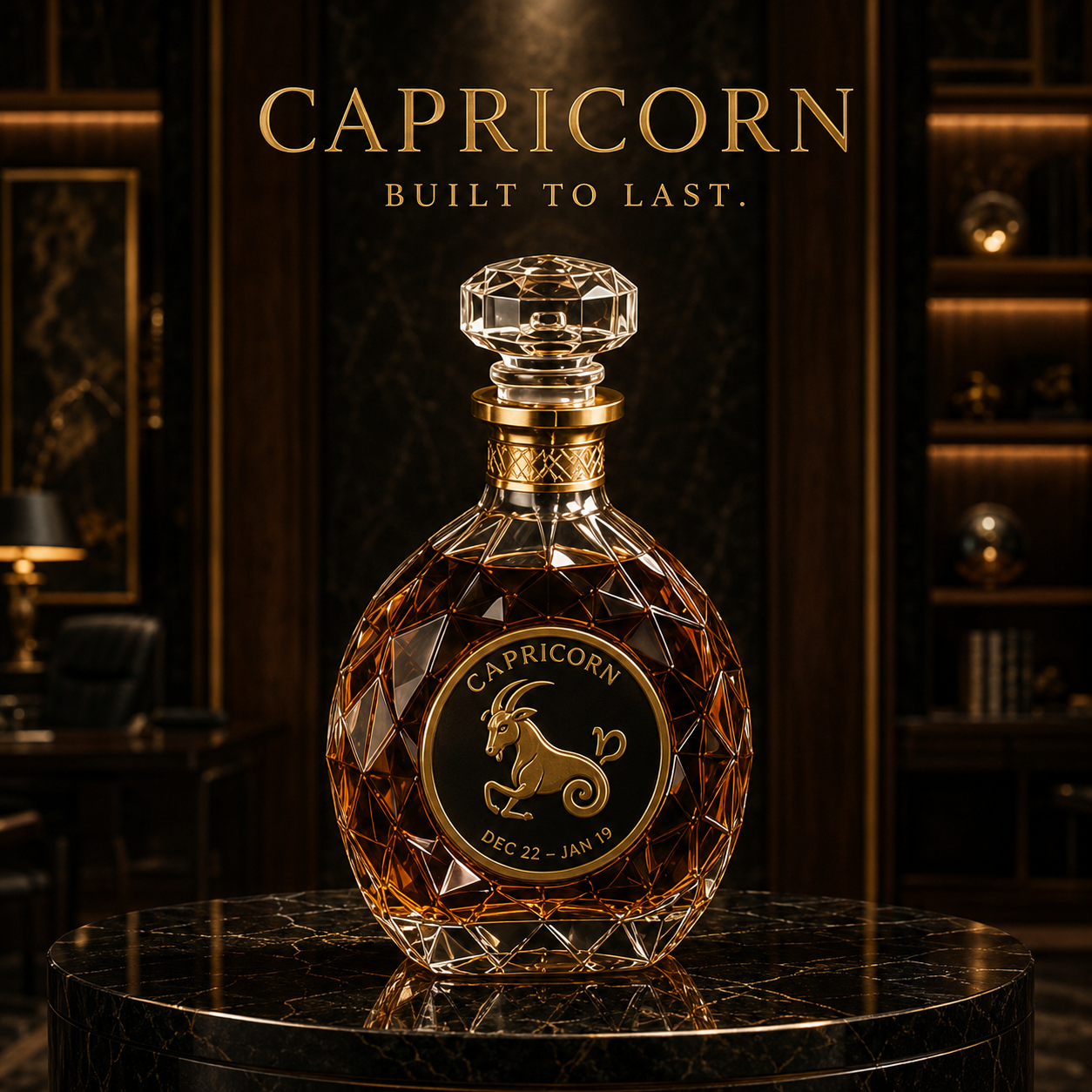 ♑️Capricorn Crystal Whiskey Decanter—A Luxurious, Collector-Grade Decanter Shaped Like a Capricorn
