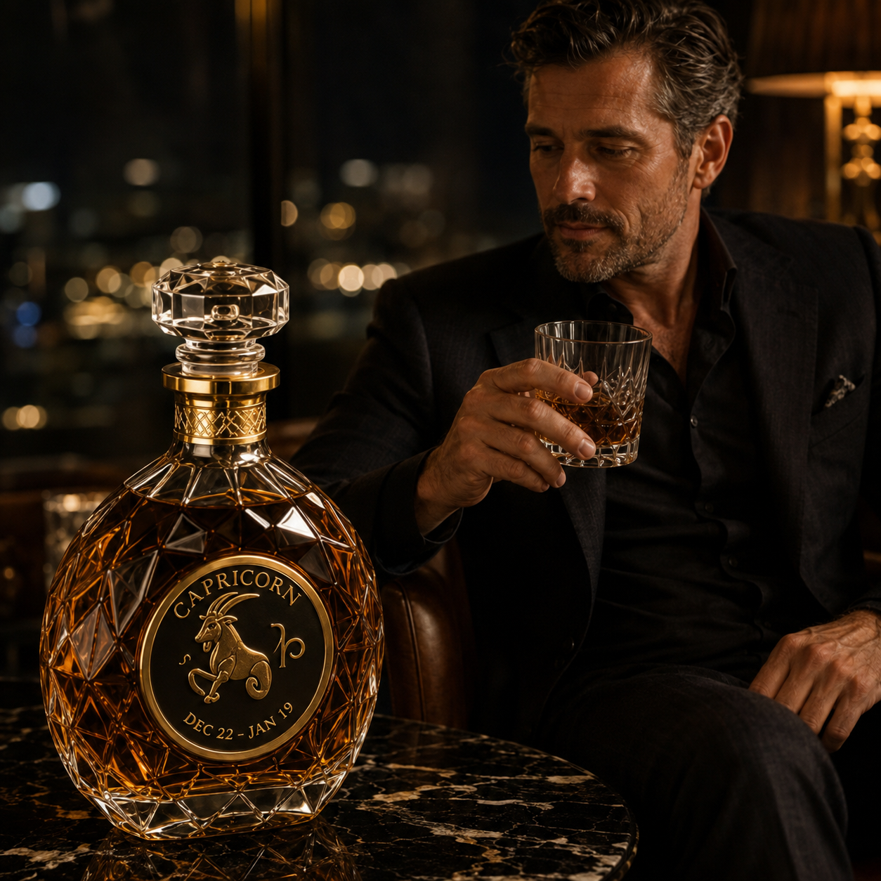 ♑️Capricorn Crystal Whiskey Decanter—A Luxurious, Collector-Grade Decanter Shaped Like a Capricorn