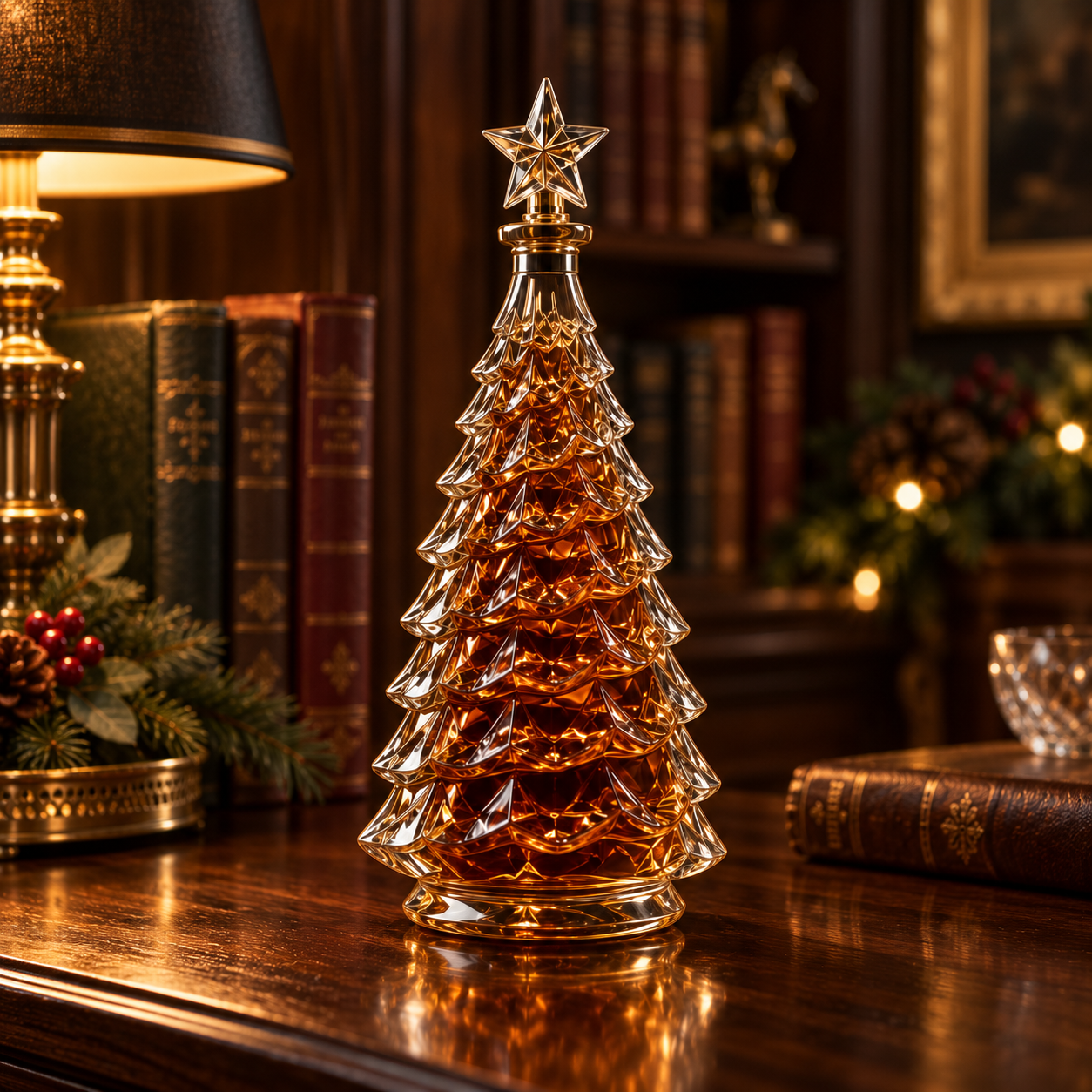 🎄The Kaelvorny Crystal Everlight Tree — Star-Crowned Christmas Glass Decanter