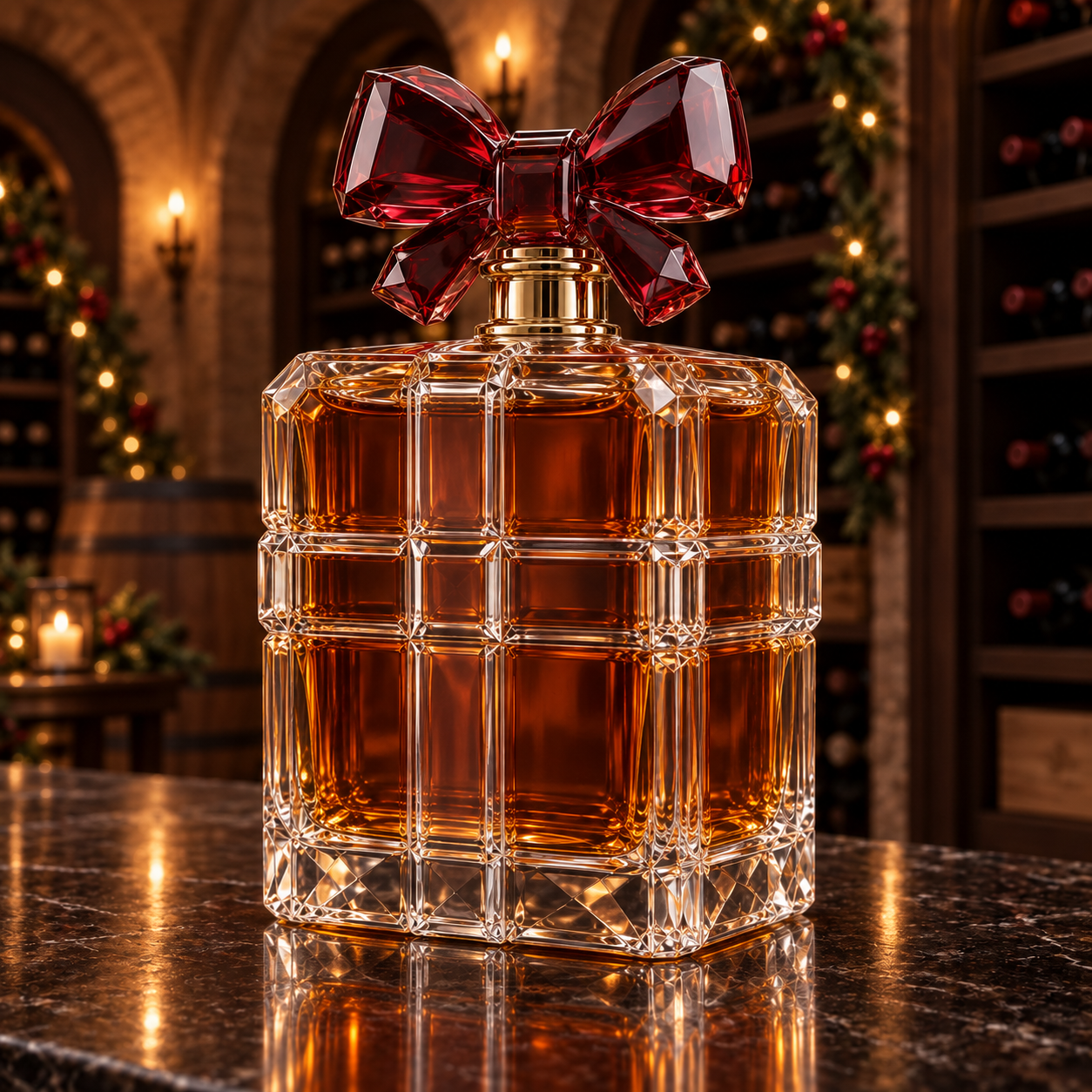 🎄The Kaelvorny Royal Christmas Gift 🎁— Crystal Bow Decanter