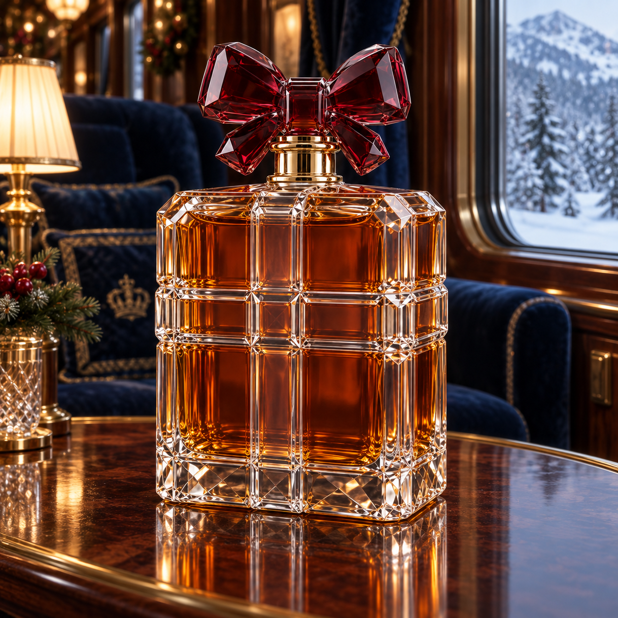🎄The Kaelvorny Royal Christmas Gift 🎁— Crystal Bow Decanter